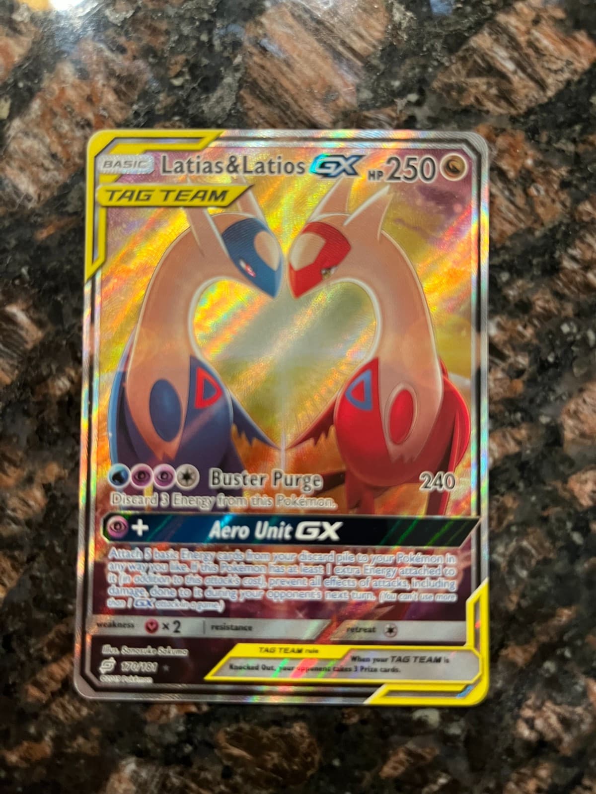 Latias & Latios GX (Alternate Full Art) 170/181 SM - Team Up - Pokemon Card