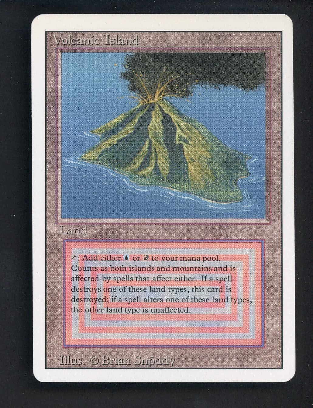 1994 MTG Magic The Gathering Revised Edition Volcanic Island