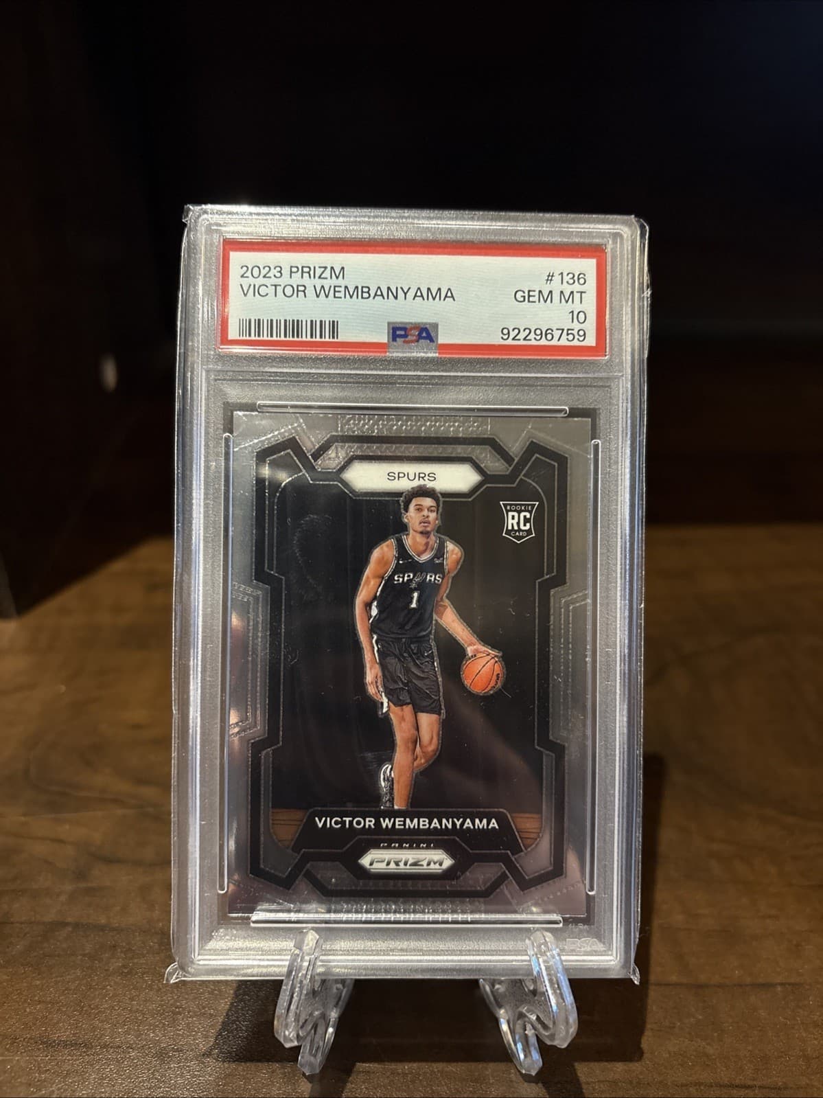 2023 Panini Prizm Victor Wembanyama #136 Prizm Rookie PSA 10 GEM MINT Spurs RC