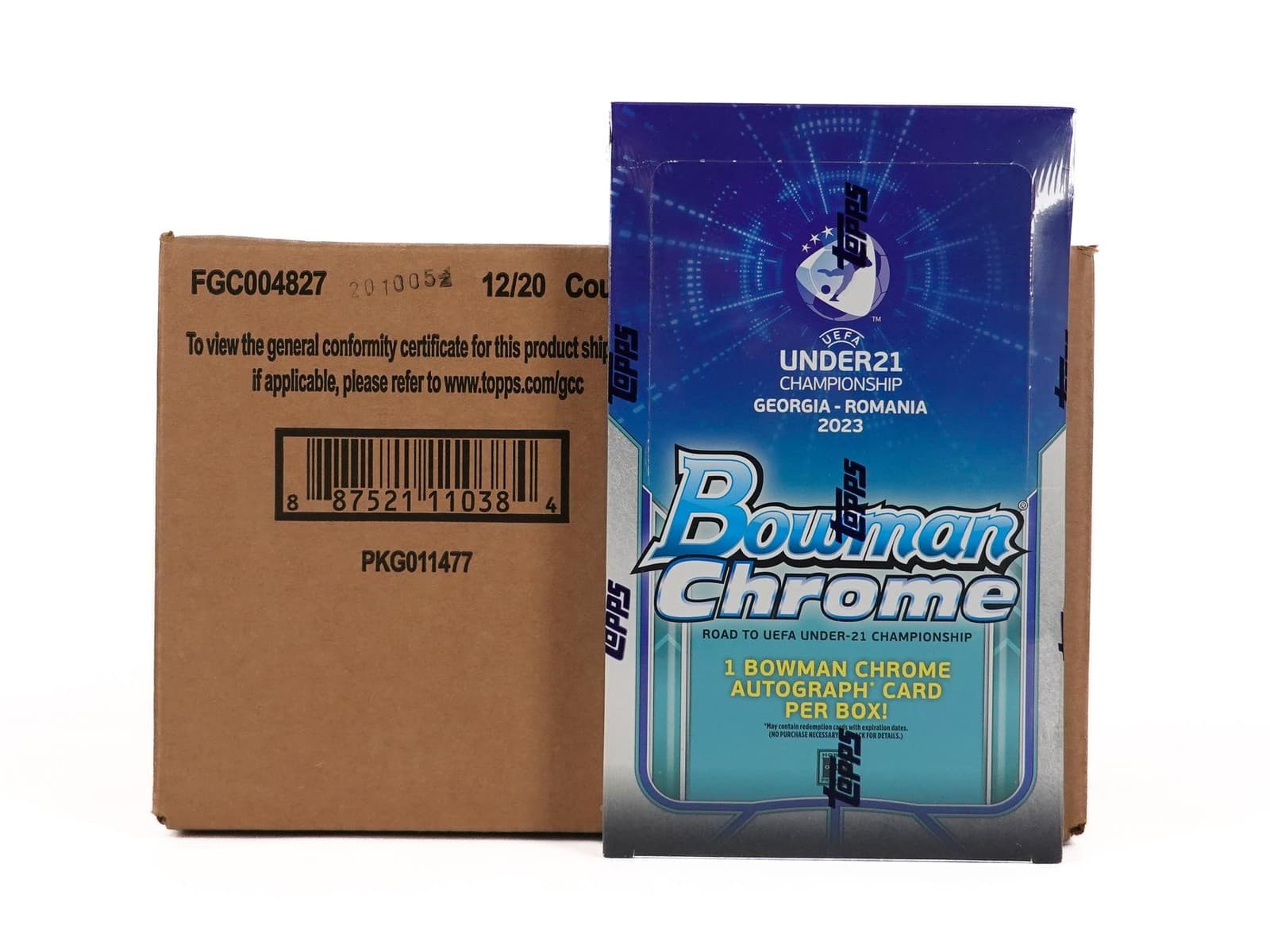 2023 BOWMAN CHROME ROAD TO UEFA UNDER-21 CHAMPIONSHIP HOBBY 12-BOX CASE