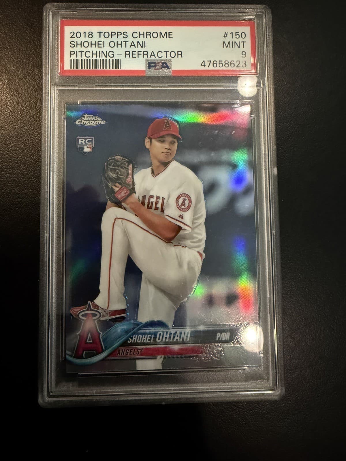 Topps Chrome 2018 Shohei Ohtani RC #150 Refractor Angels PSA 9