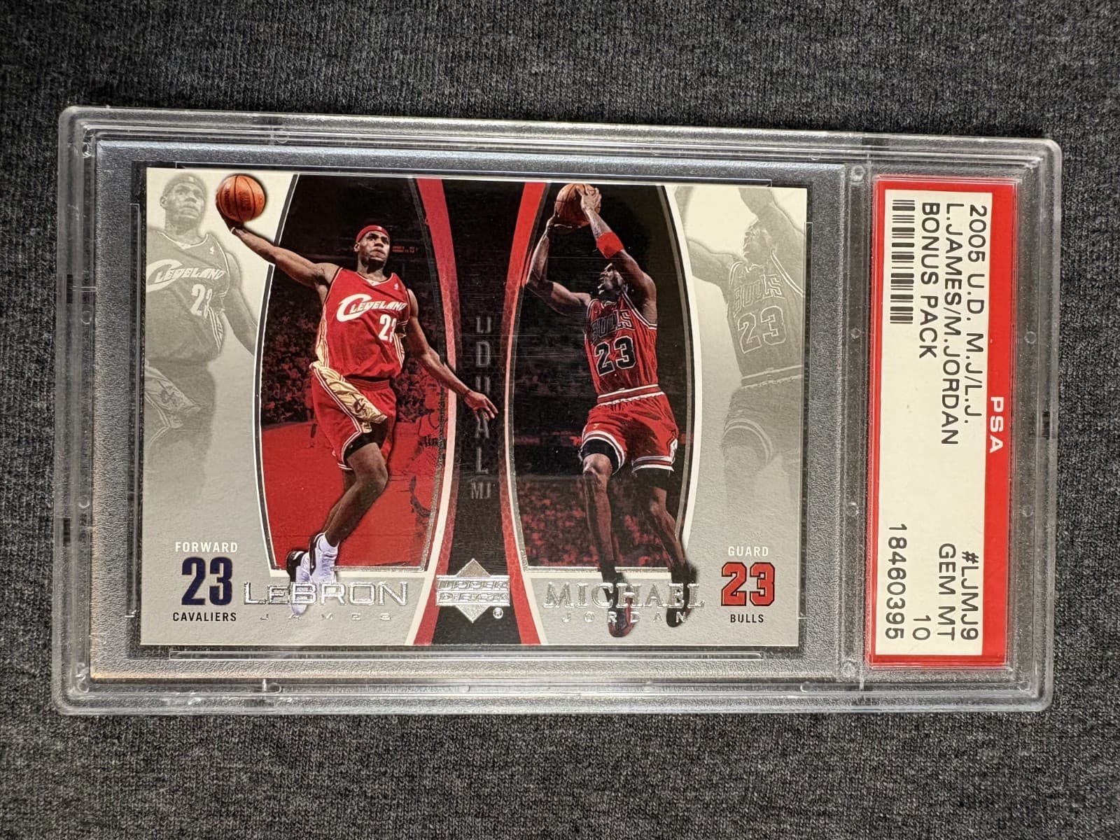 2005 Michael Jordan/ Lebron James Upper Deck Duel Bonus Pack Psa 10