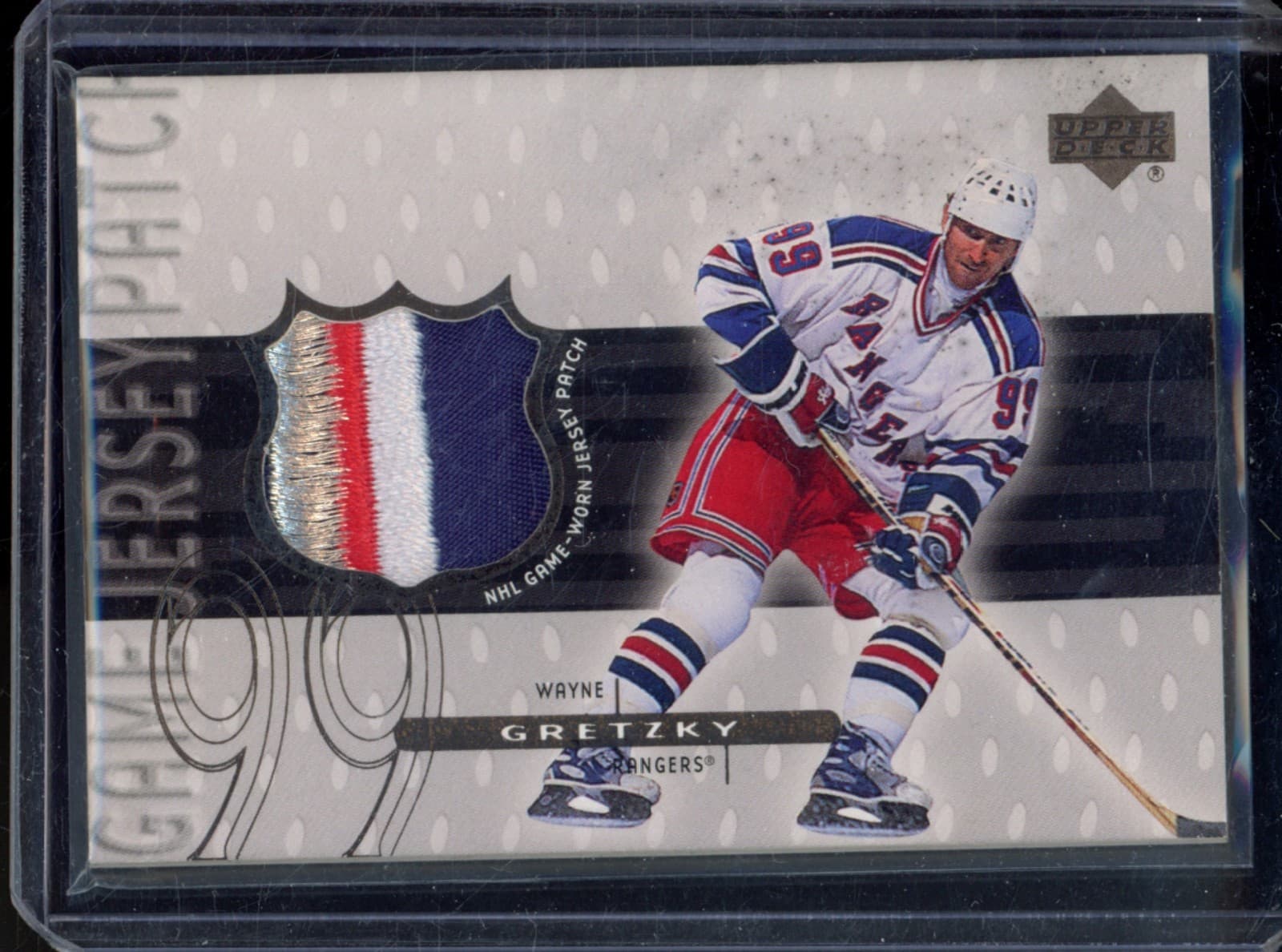 1999 UPPER DECK SERIES ONE #WG1-P WAYNE GRETZKY GAME JERSEY PATCH MEM