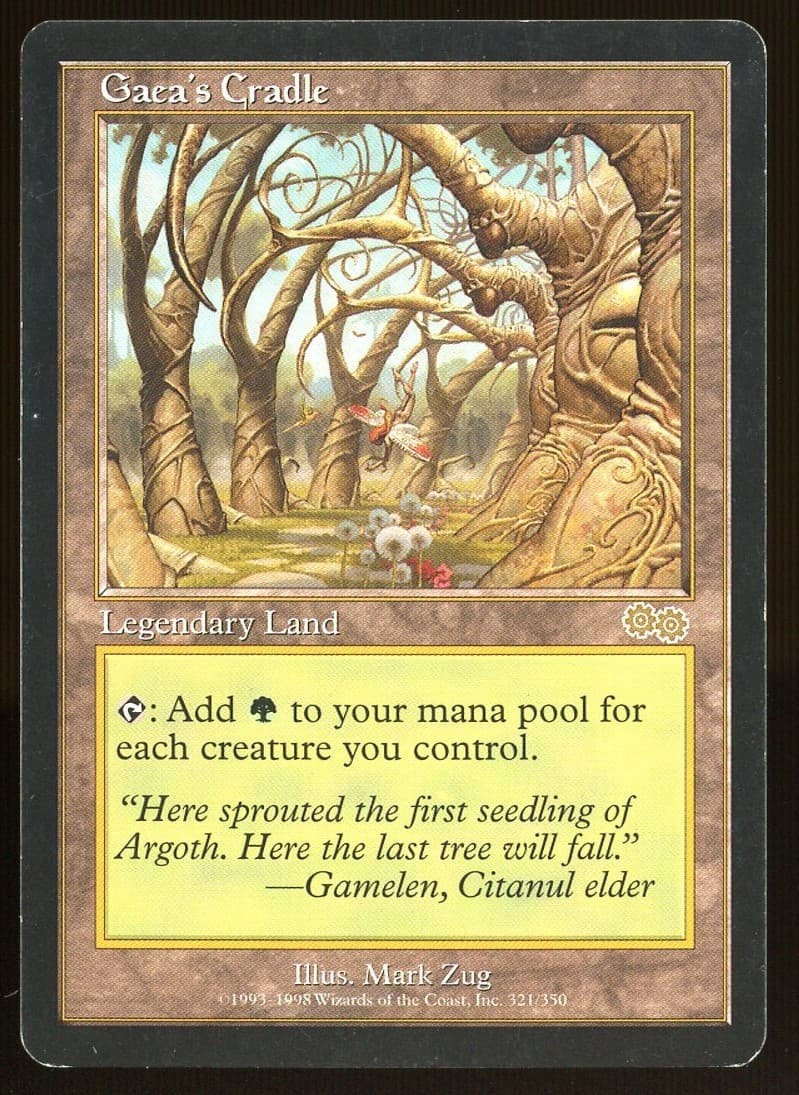 1998 MTG Magic The Gathering Urza's Saga #321 Gaea's Cradle