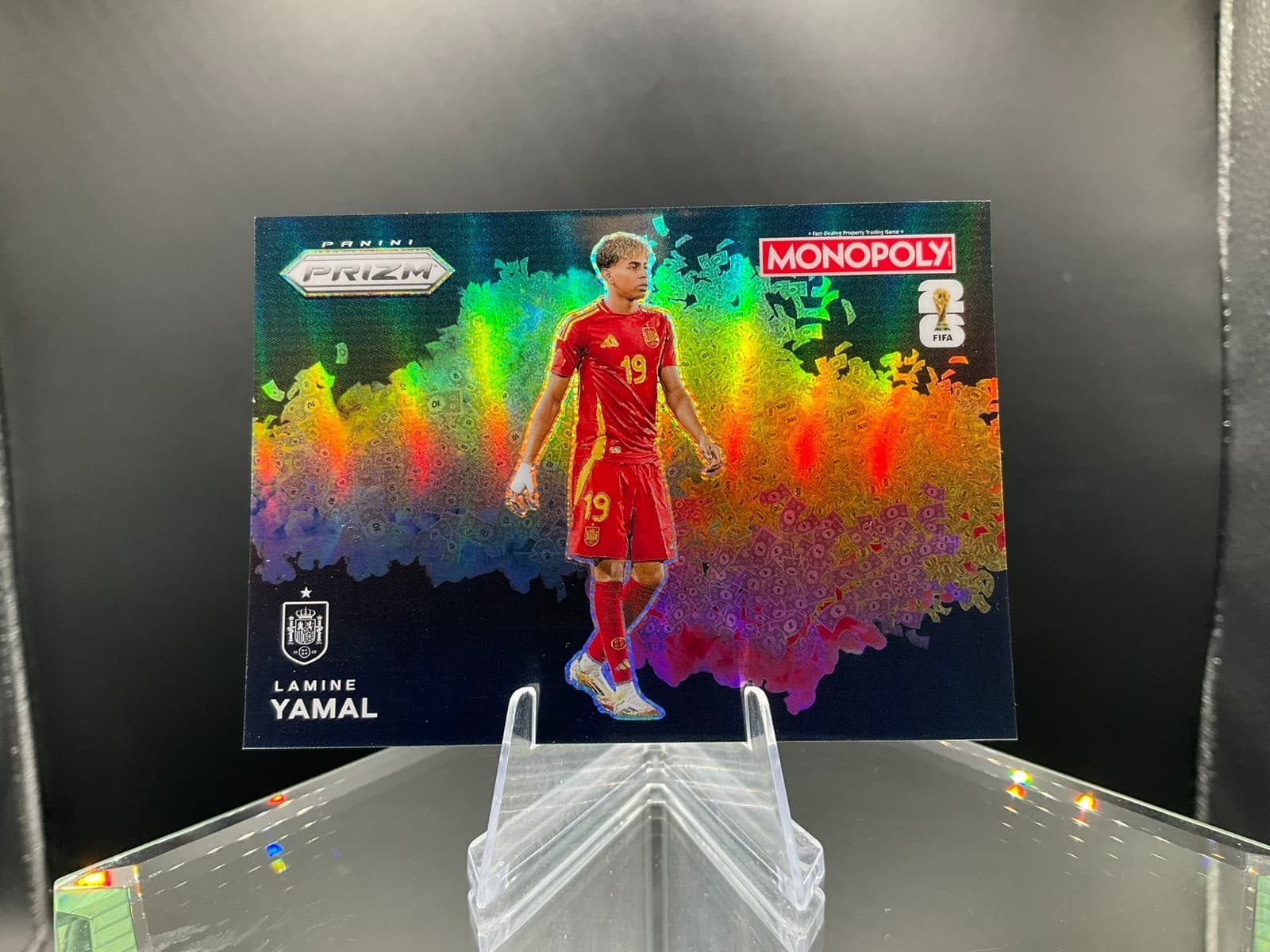 2026 Prizm Monopoly FIFA World Cup LAMINE YAMAL Black Colorblast Color Blast SSP