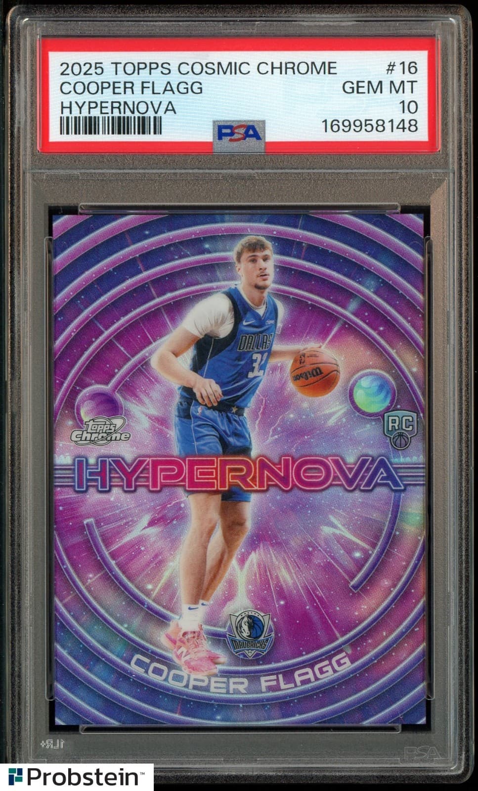 2025-26 Topps Cosmic Chrome Hypernova #16 Cooper Flagg RC Rookie SSP PSA 10