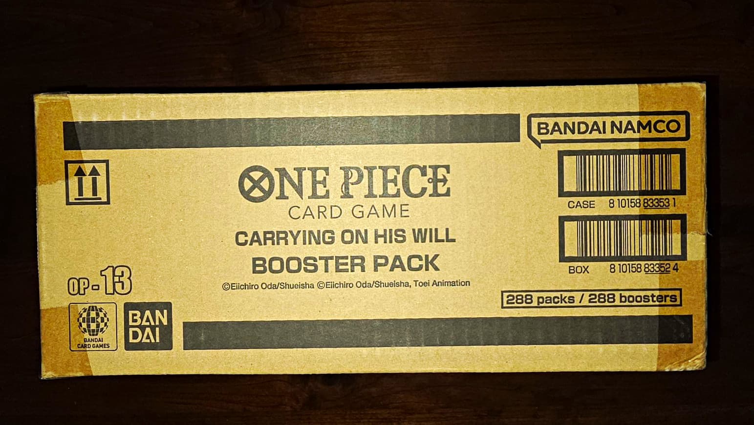 Bandai Namco One Piece Card Game Carrying On His Will OP-13 Booster Case 288