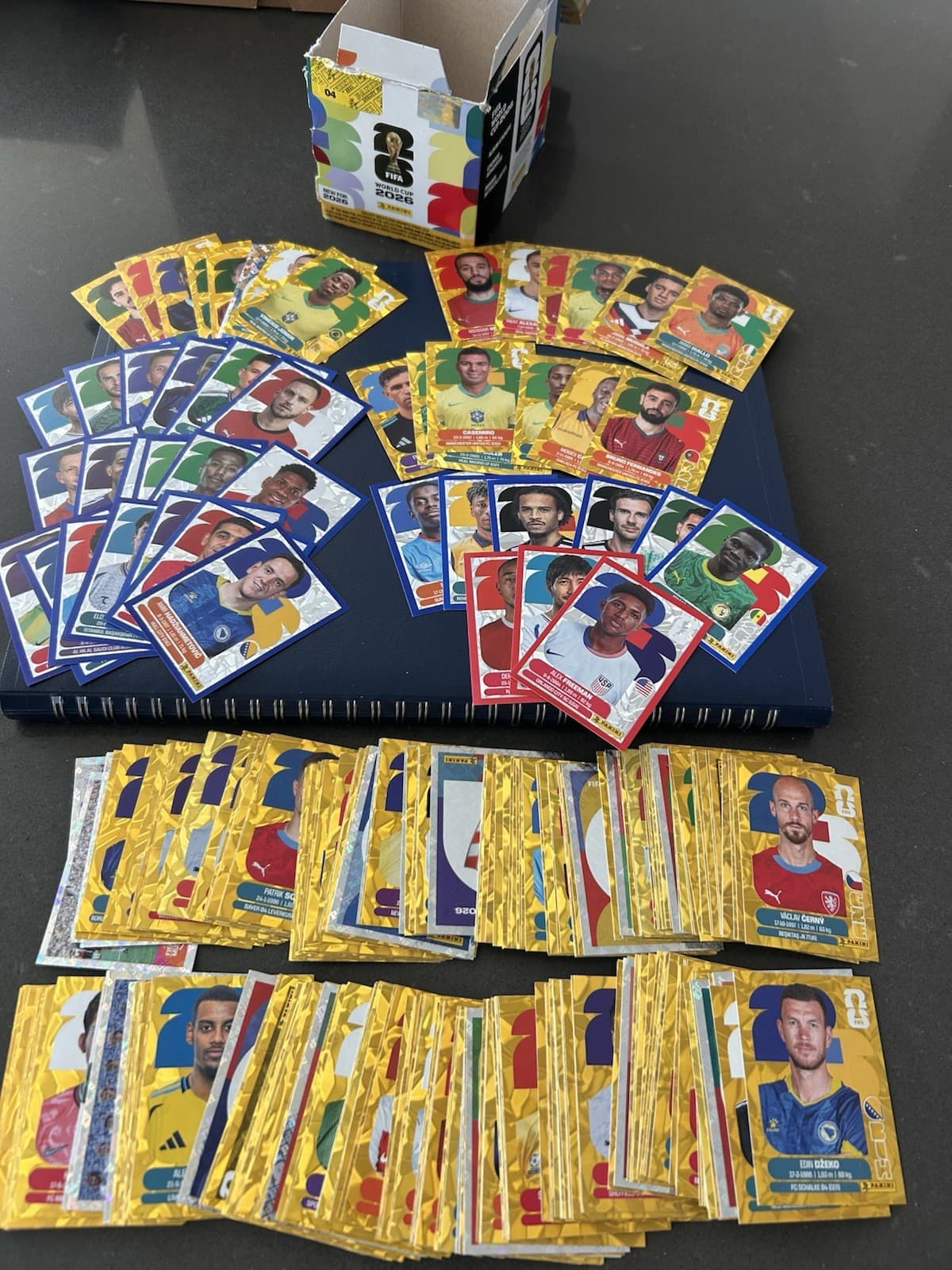 Open Box—GOLD CRUMPLE Online Panini FIFA World Cup 2026 Box Approx:350 Stickers