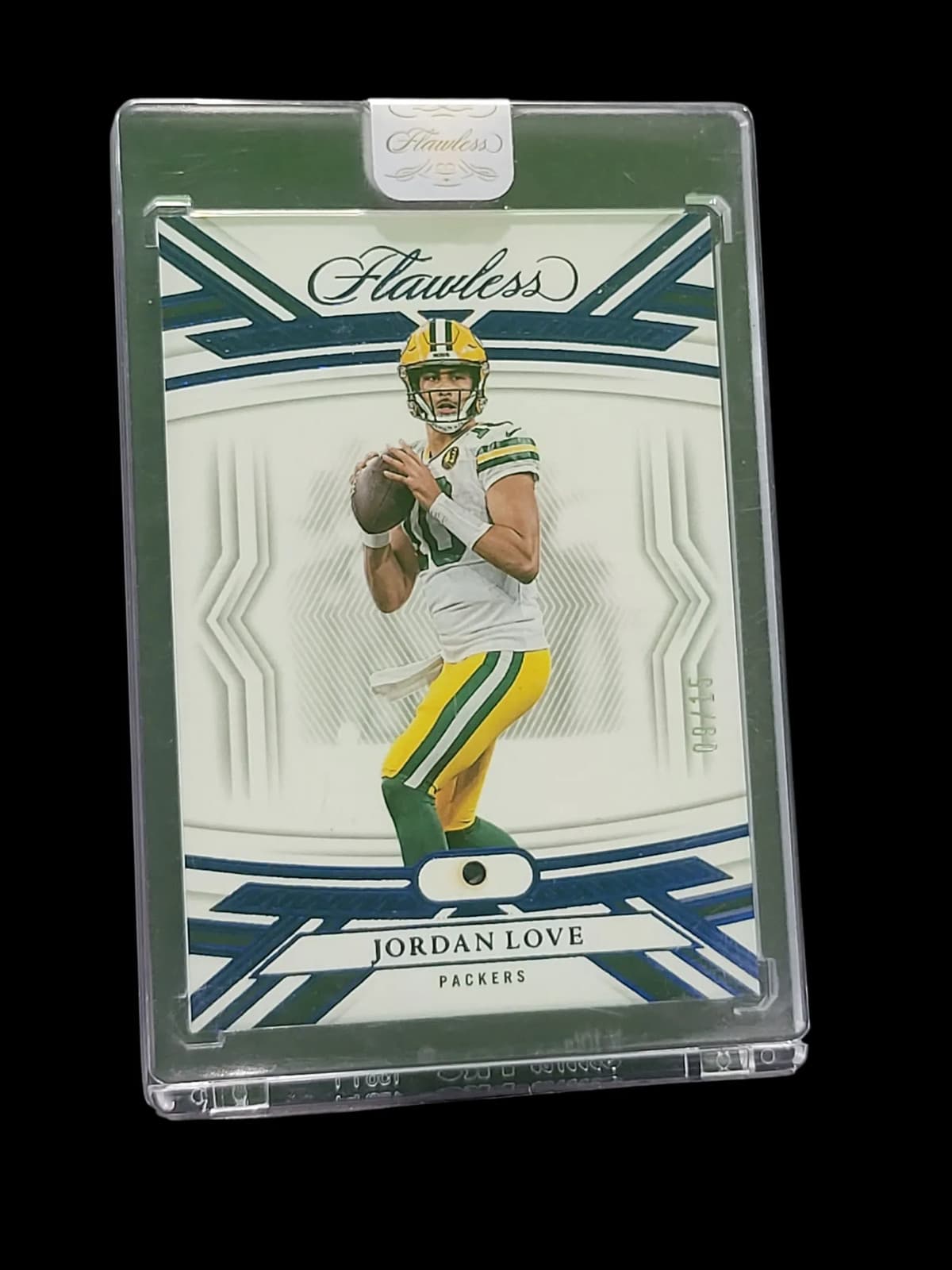 2024 Panini Flawless Football Jordan Love #25 Sapphire 09/15 Memorabilia