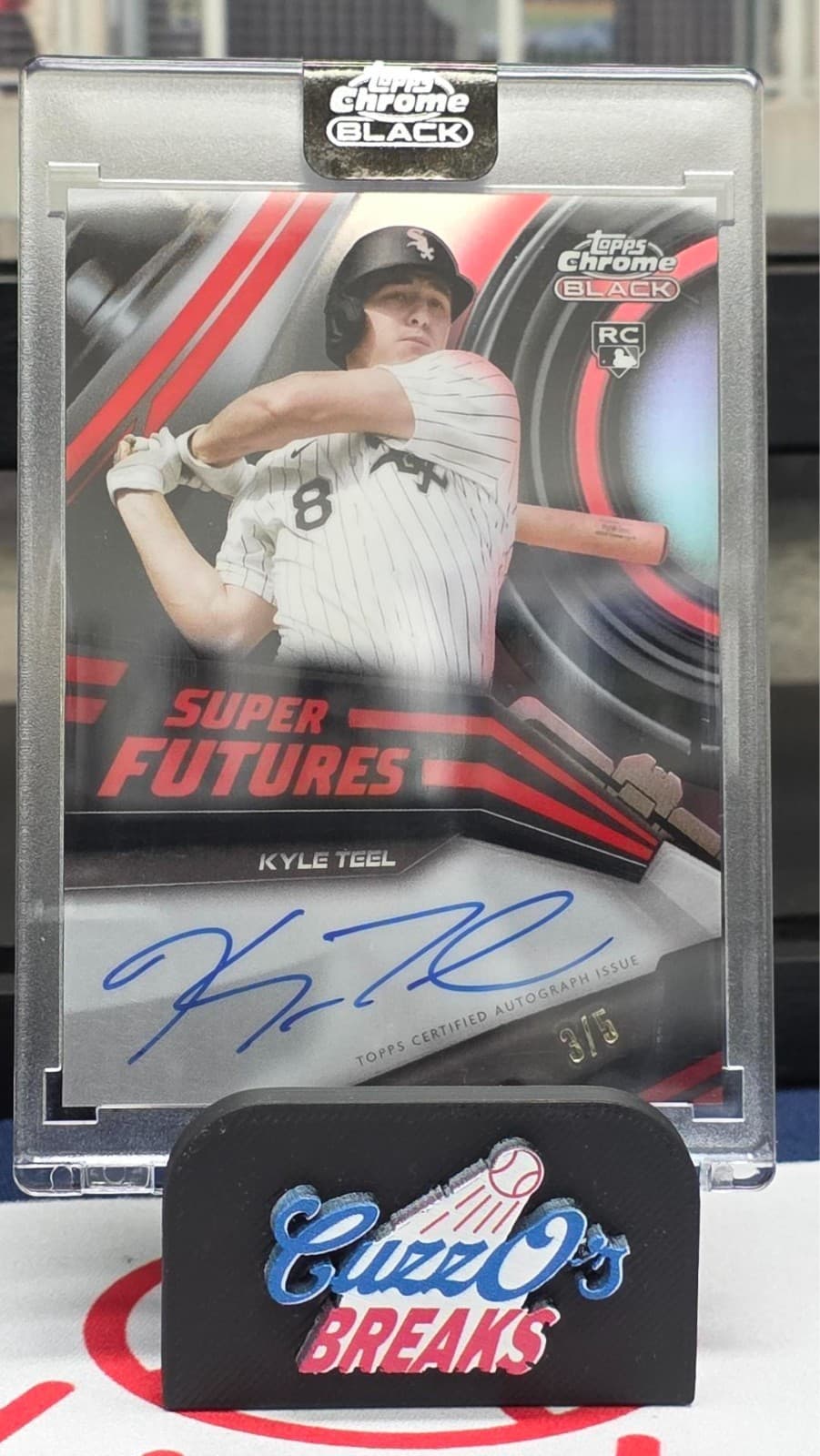 2026 Topps Chrom Black - Kyle Teel Super Futures /5 Auto - Chicago White Sox