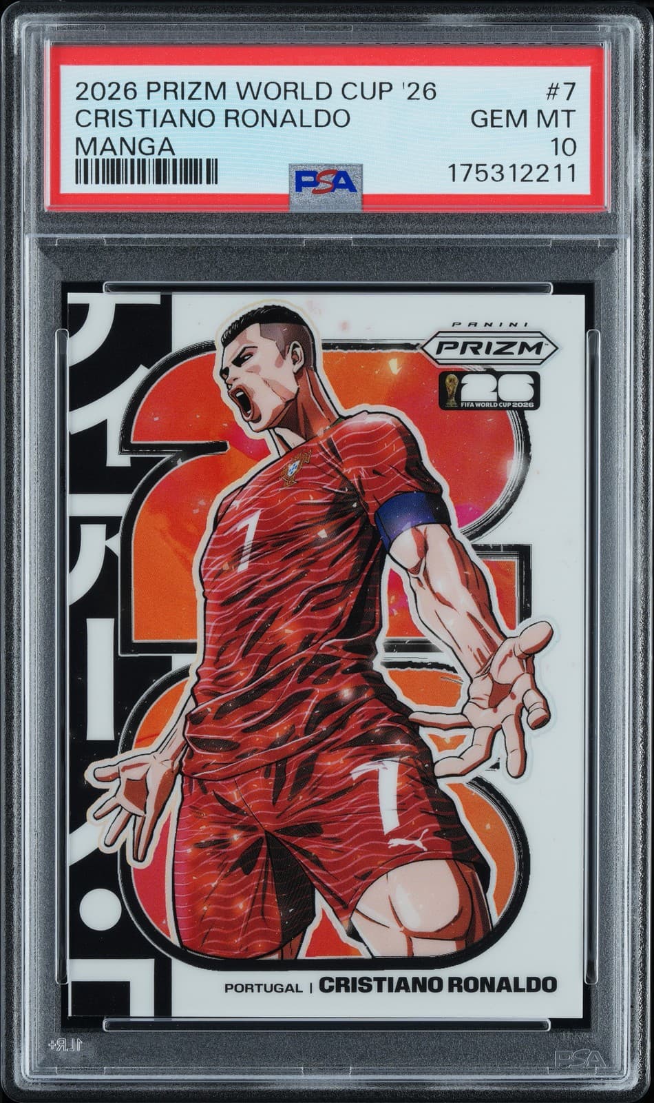 2026 Panini Prizm Fifa World Cup 2026 Manga #7 Cristiano Ronaldo Psa 10