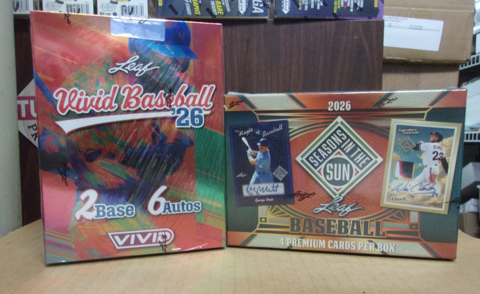 2026 Leaf Seasons in the  Sun + Vivid  Baseball Hobby Boxes