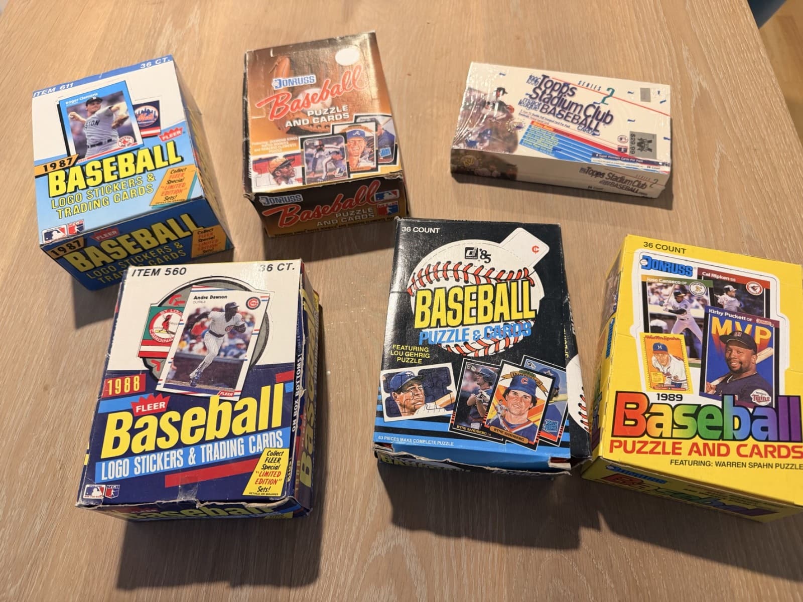 UNOPENED DONRUSS, FLEER, TOPPS,  BASEBALL CARD BOX  MIB LOT
