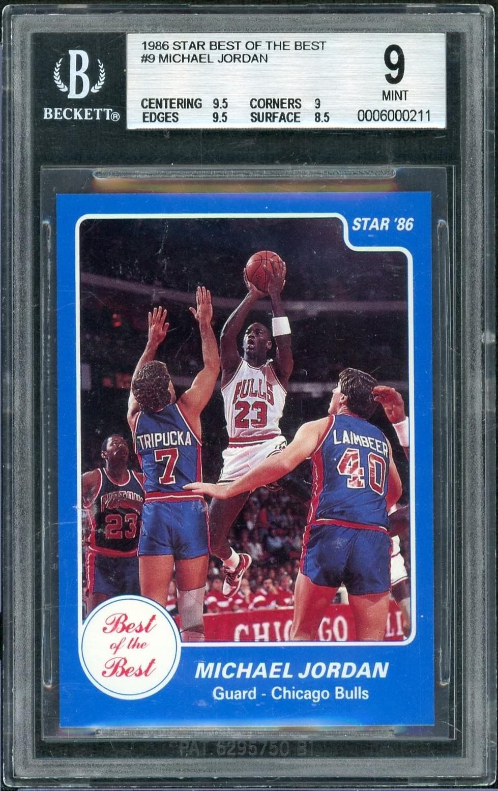 1986 Star Best of the Best Michael Jordan #9 BGS 9