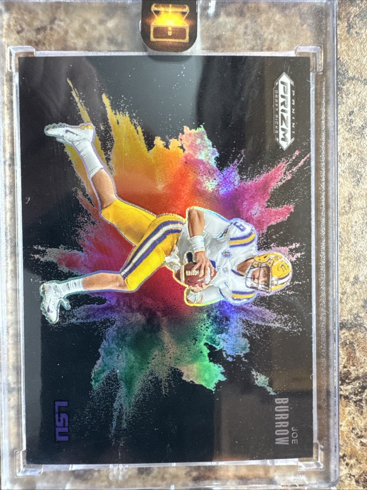 2025 Panini Prizm Draft Picks Joe Burrow LSU Color Blast Black #24 SSP Case Hit