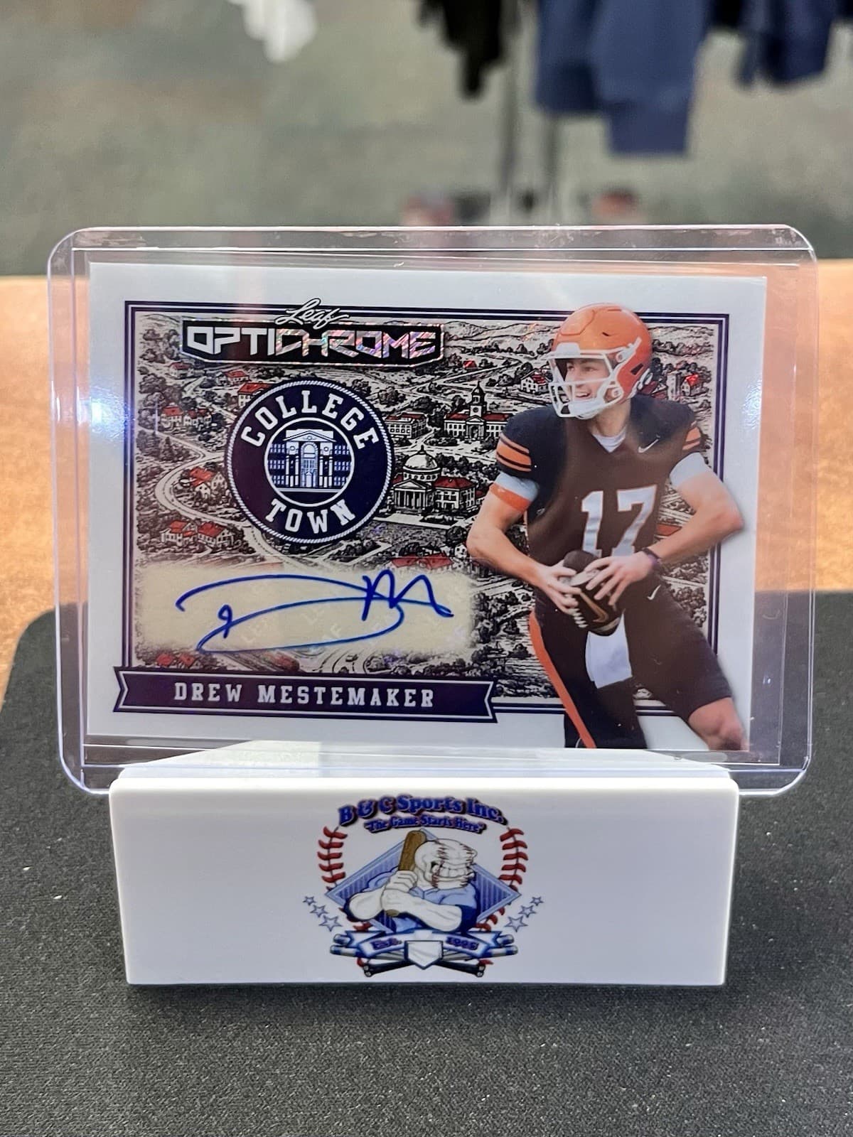 Drew Mestemaker 2026 Leaf OptiChrome College Town White Rookie Auto 1/1