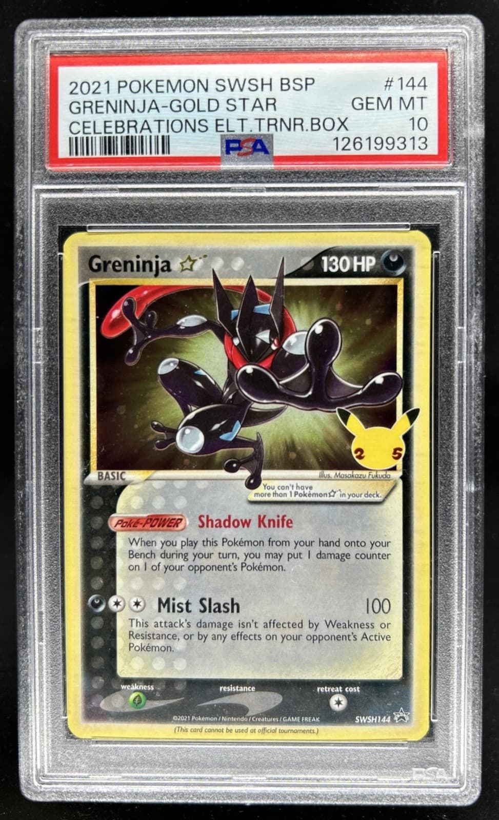 Pokemon SWSH Black Star Promos Greninja Gold 2021 #SWSH144 PSA 10 GEM MINT