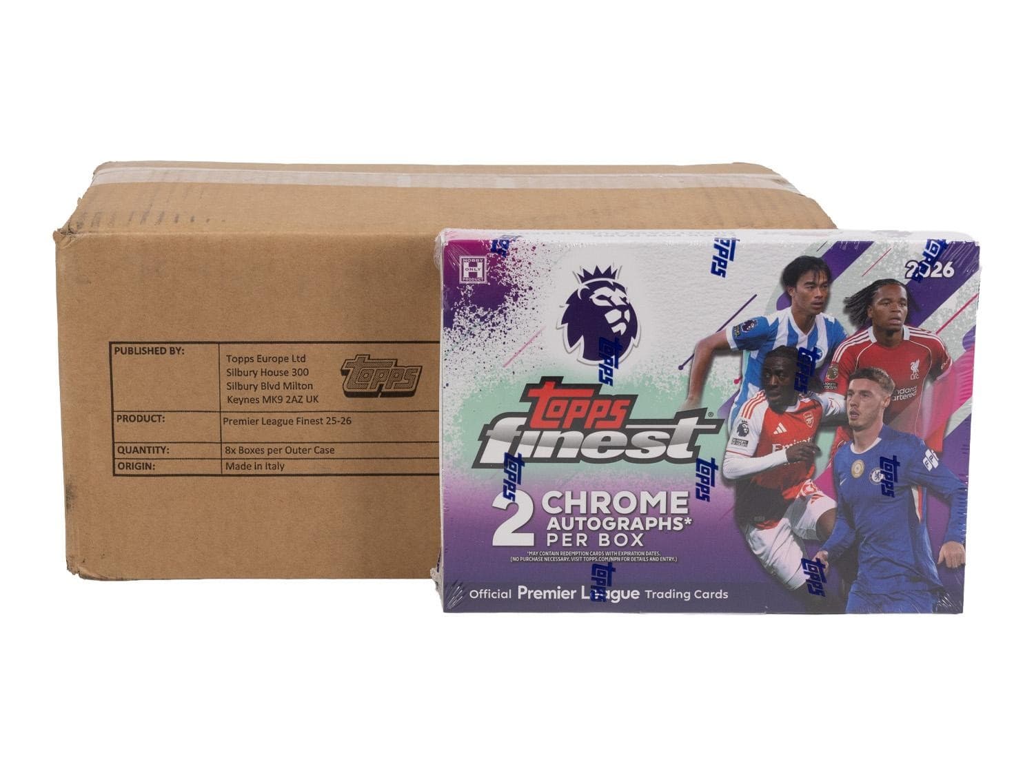 2026 TOPPS FINEST PREMIER LEAGUE EPL SOCCER HOBBY 8-BOX CASE