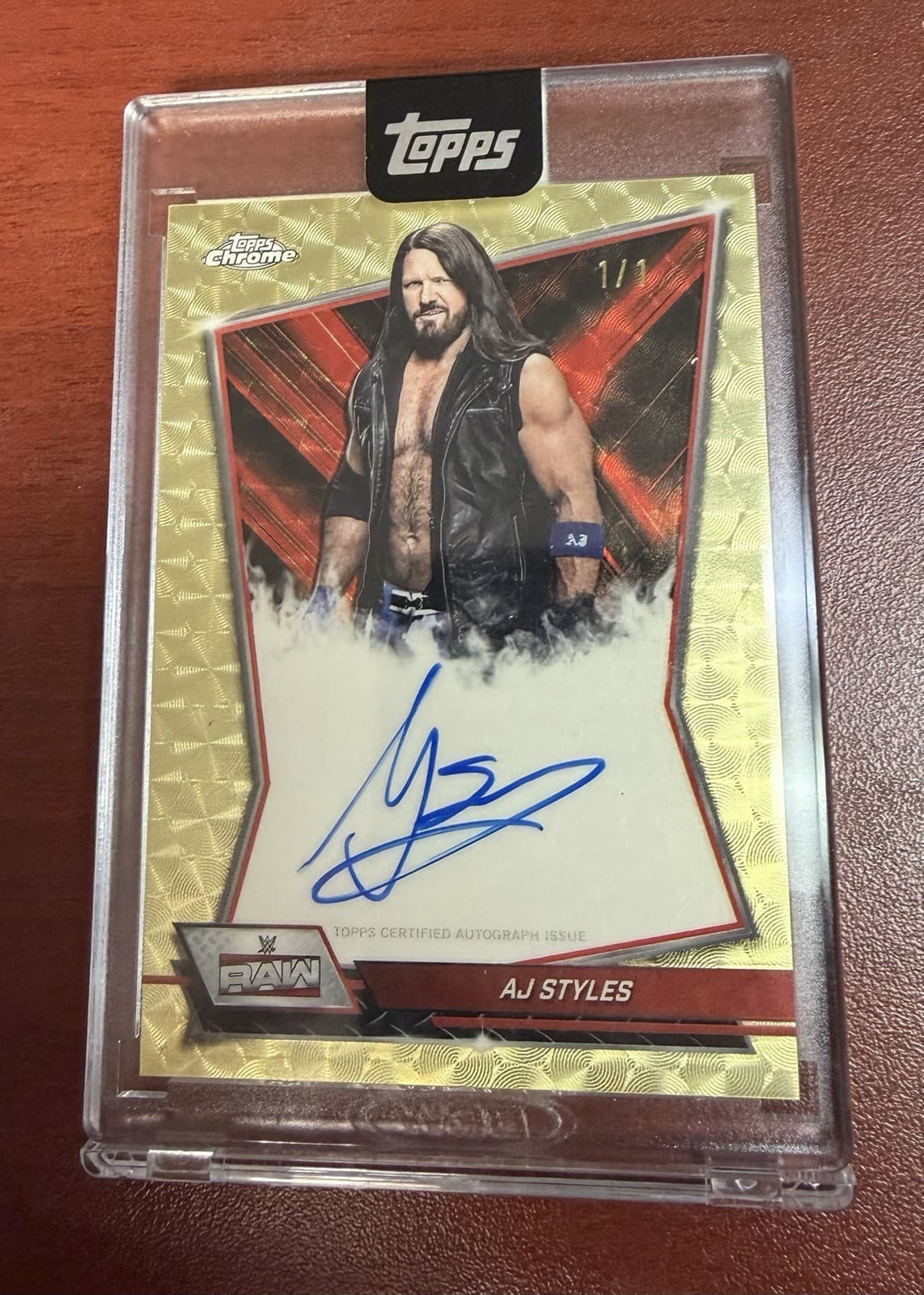 2026 Topps Chrome WWE - Autographs AJ Styles Superfractor 1/1