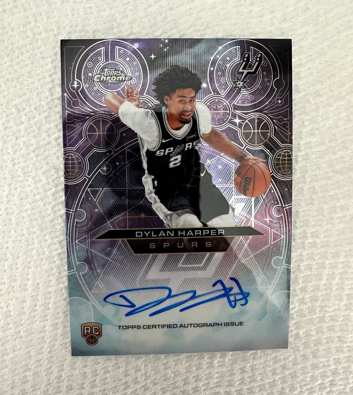 Topps 2025-26 Chrome Updates Dylan Harper Spurs Chromographs RC Auto CH-DH