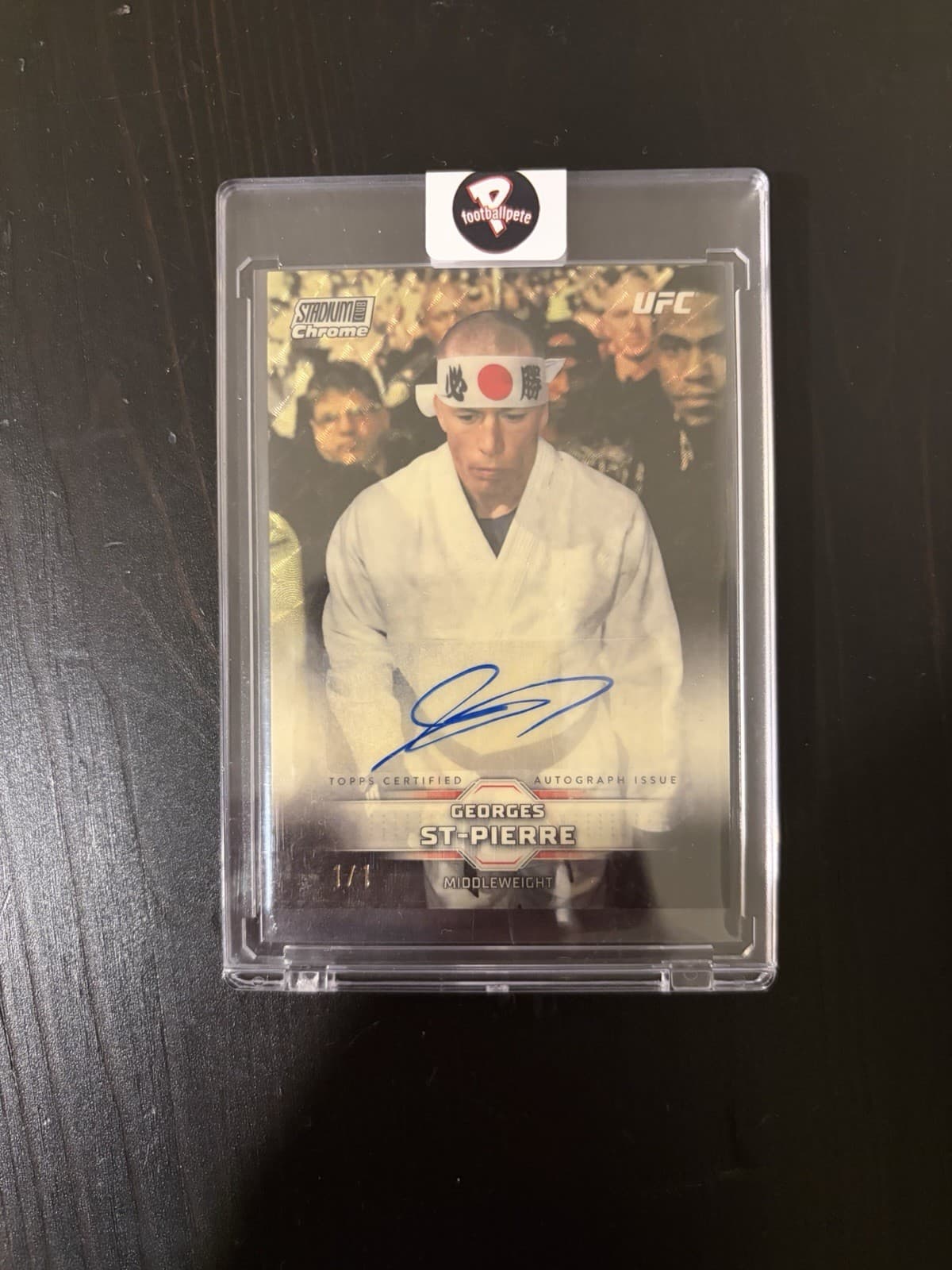 1/1 Autograph Georges St-Pierre - 2026 Stadium Club UFC