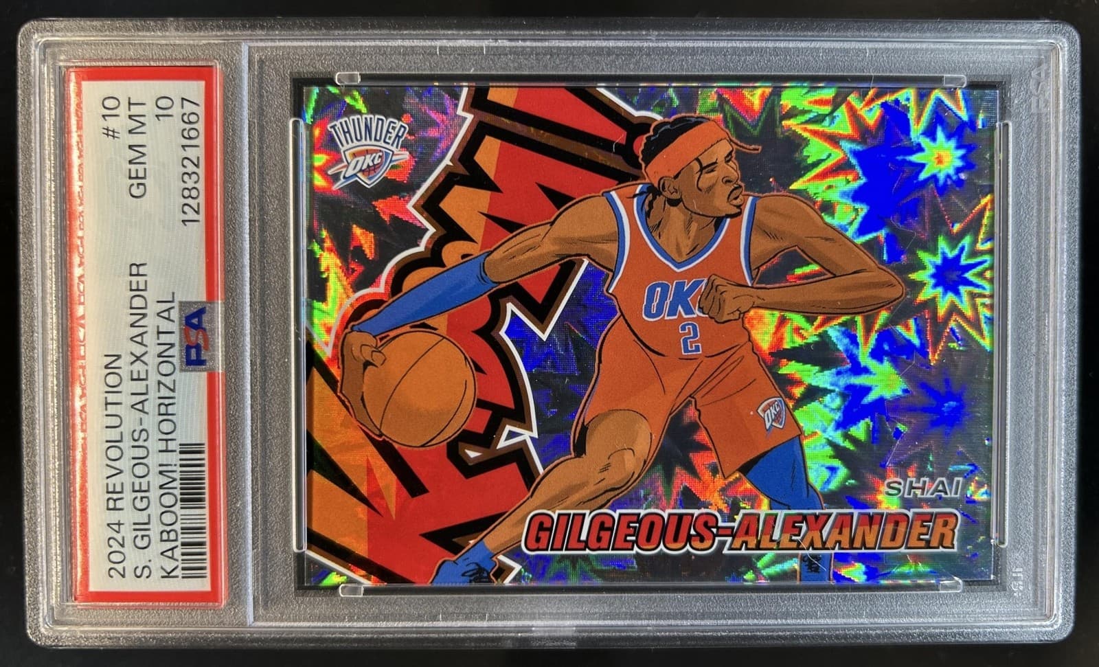 2024-25 Revolution Shai Gilgeous-Alexander Kaboom-Horizontal SP #10 PSA 10