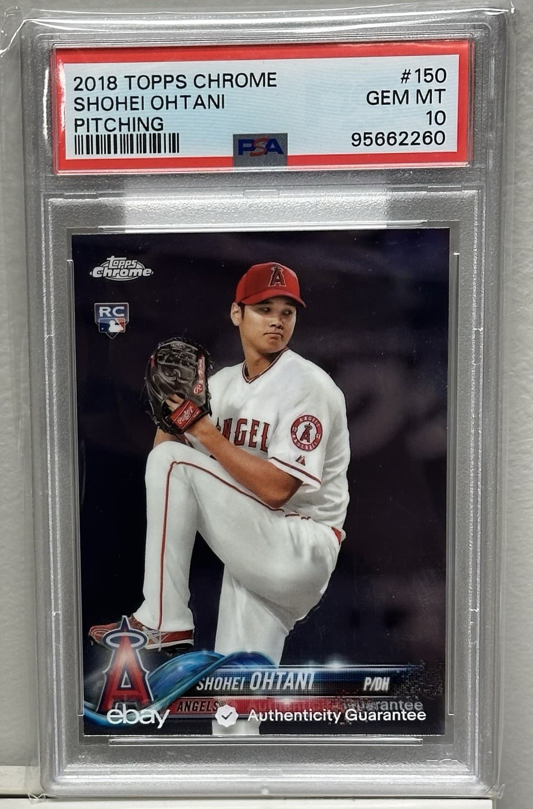 2018 Topps Chrome Shohei Ohtani Rookie Pitching Card # 150 PSA 10 GEM MINT