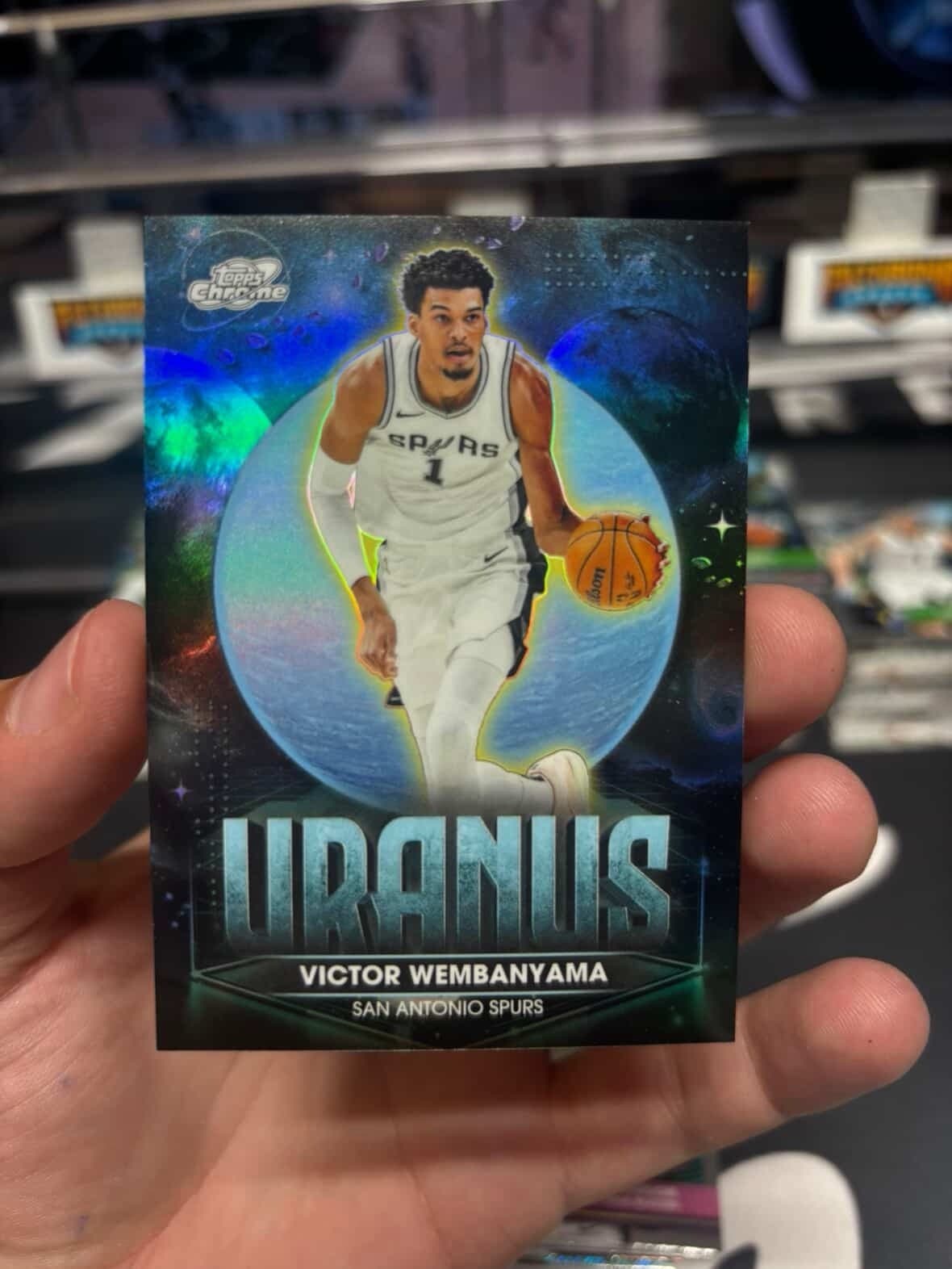 2025-26 Topps Cosmic Chrome Victor Wembanyama Planetary Pursuit Uranus 1:16,049