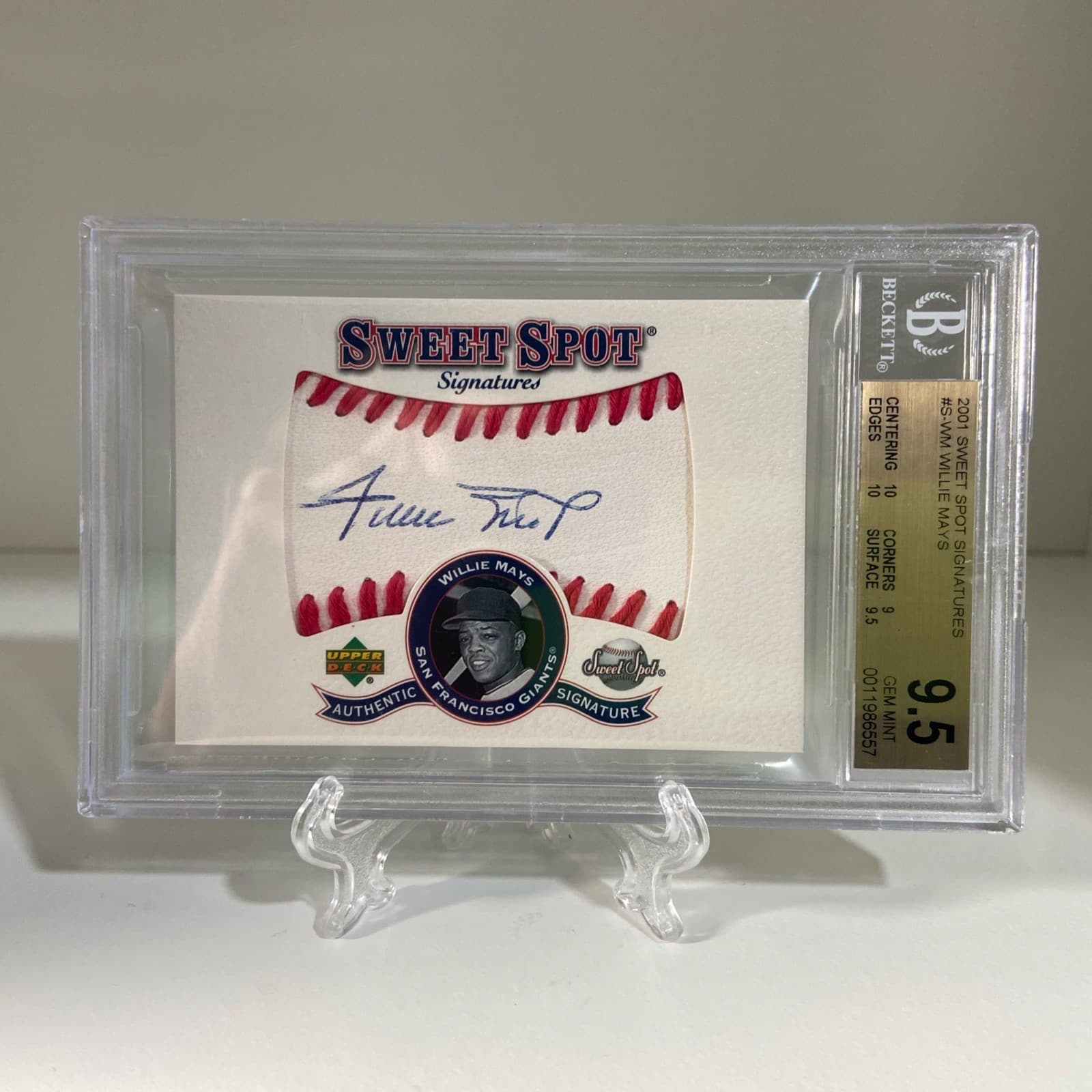 2001 Upper Deck Sweet Spot - Willie Mays Signatures auto BGS 9.5 auto 9