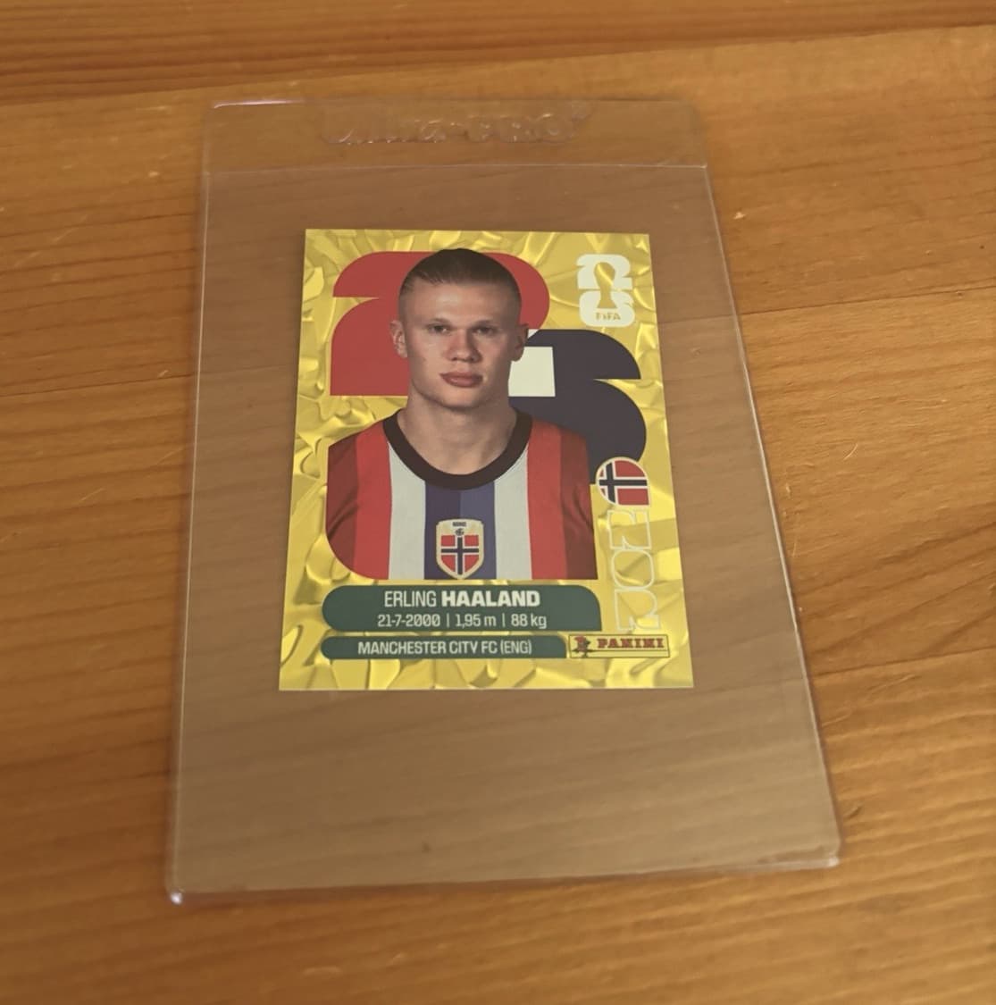 Panini FIFA 365 Erling Haaland NOR 15 Gold Parallel Soccer Card