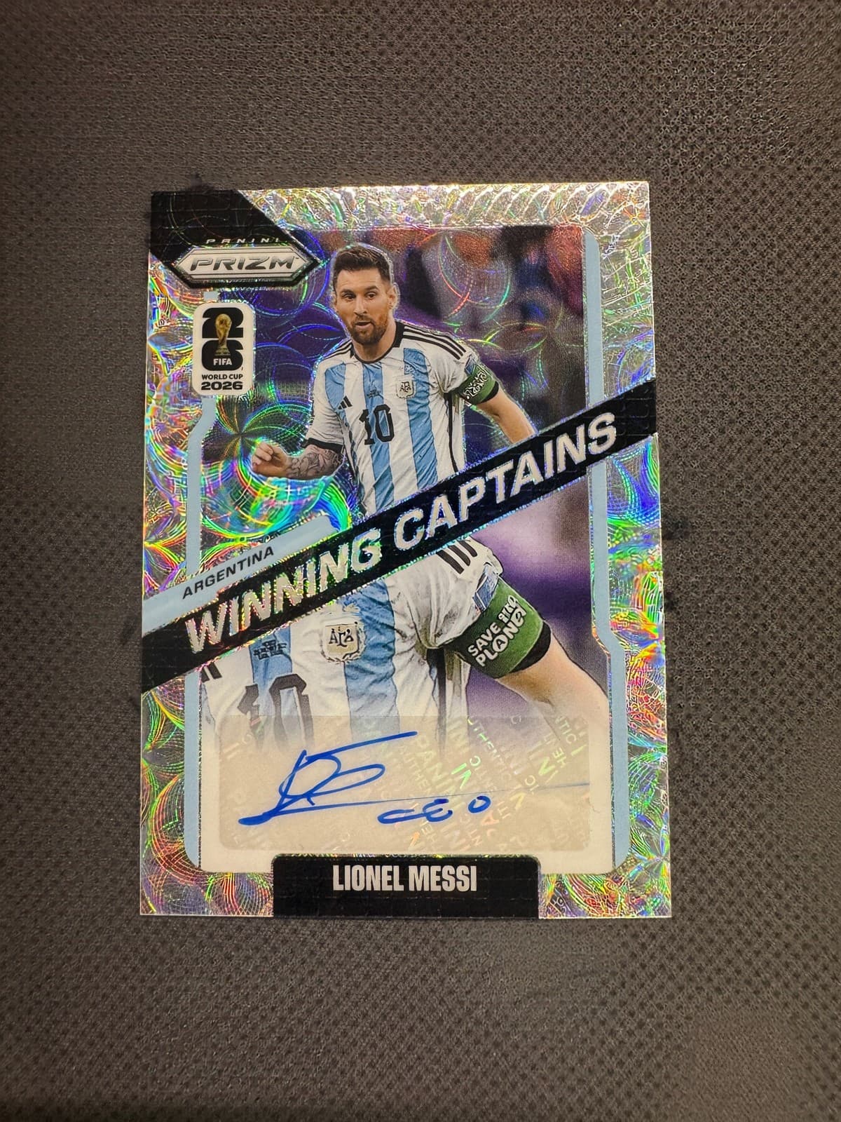 2026 Panini Prizm FIFA World Cup Lionel Messi Winning Captains Auto Scope SSP