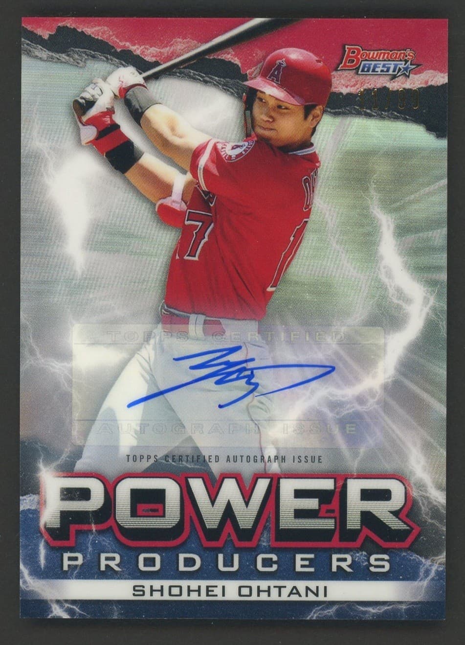 2020 Bowman's Best Power Producers Refractor Shohei Ohtani Angels AUTO 11/99