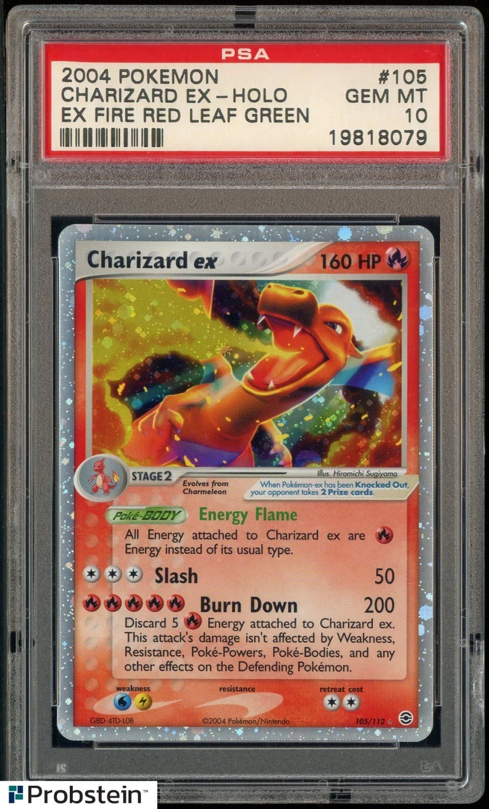 2004 Pokemon EX Fire Red Leaf Green #105 Charizard EX Holo PSA 10 GEM MINT