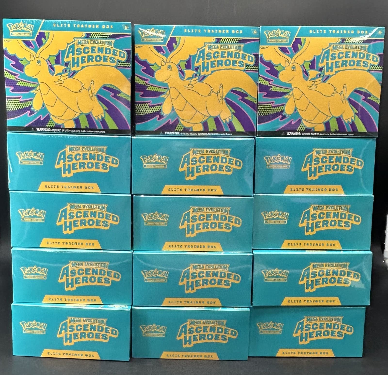 Lot of (15) Pokemon TCG Ascended Heroes Elite Trainer Boxes SEALED ETB
