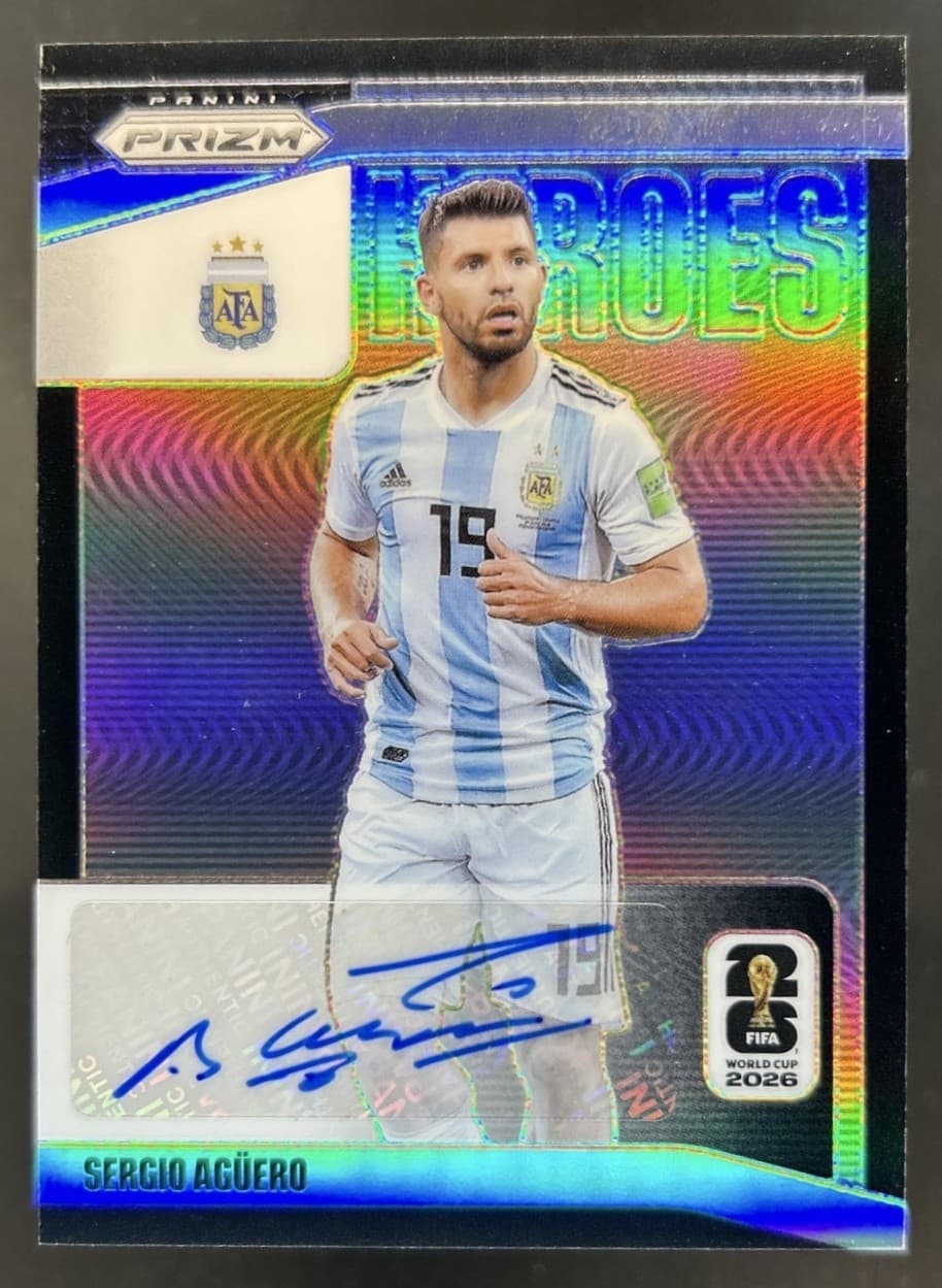 2026 Panini Prizm World Cup Sergio Aguero National Heroes Black Auto #1/1