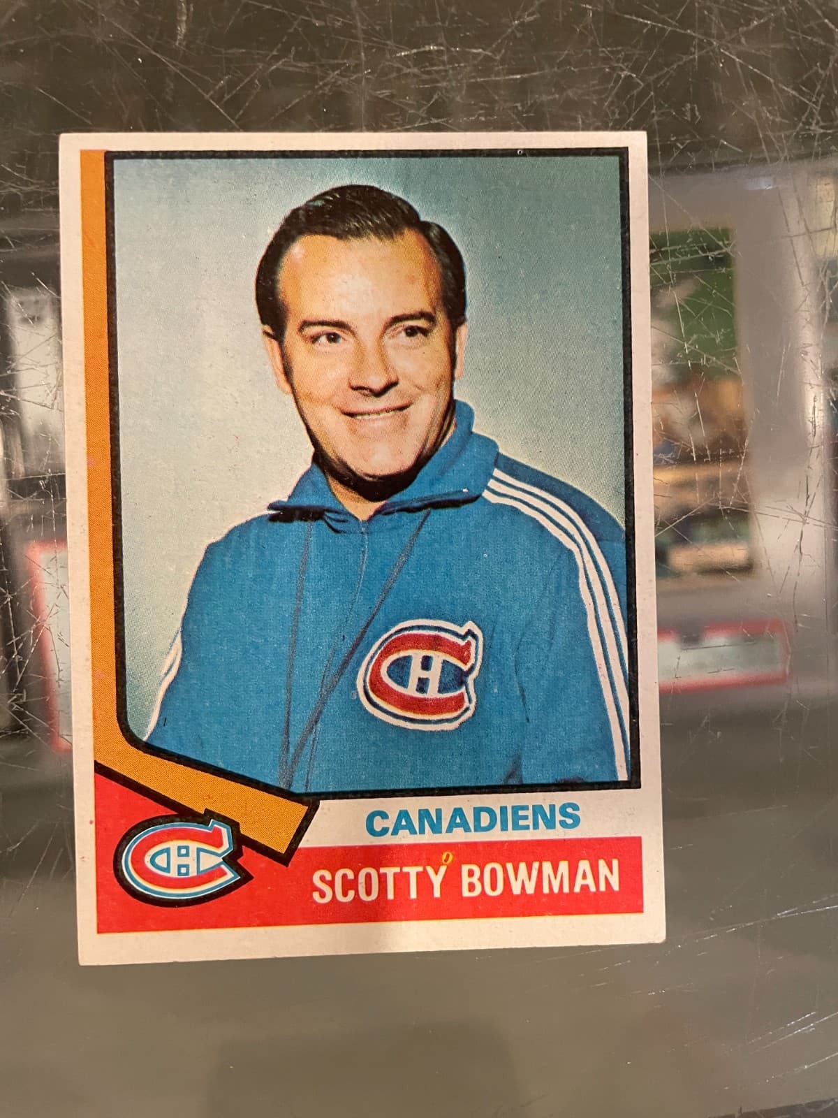 1974-75 TOPPS #261 SCOTTY BOWMAN MONTREAL CANADIENS ROOKIE HOCKEY CARD NM #2