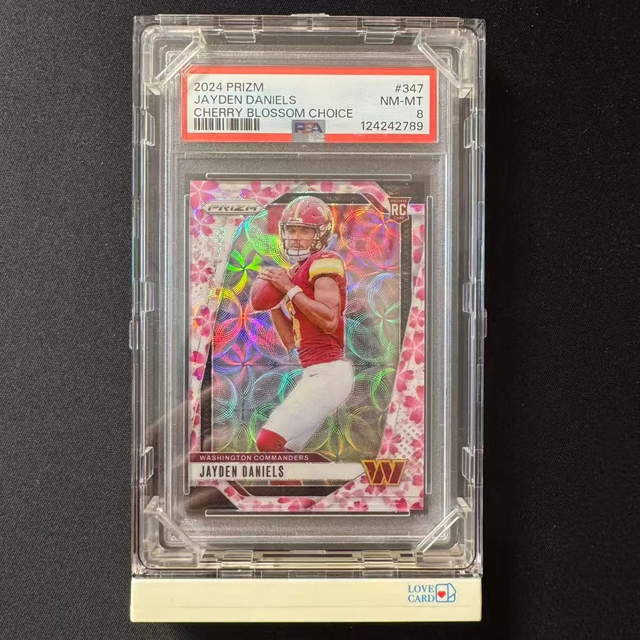 🔌Iu 2024 Panini Prizm Football Cherry Blossom Choice /15 Rc Jayden Daniels Psa8