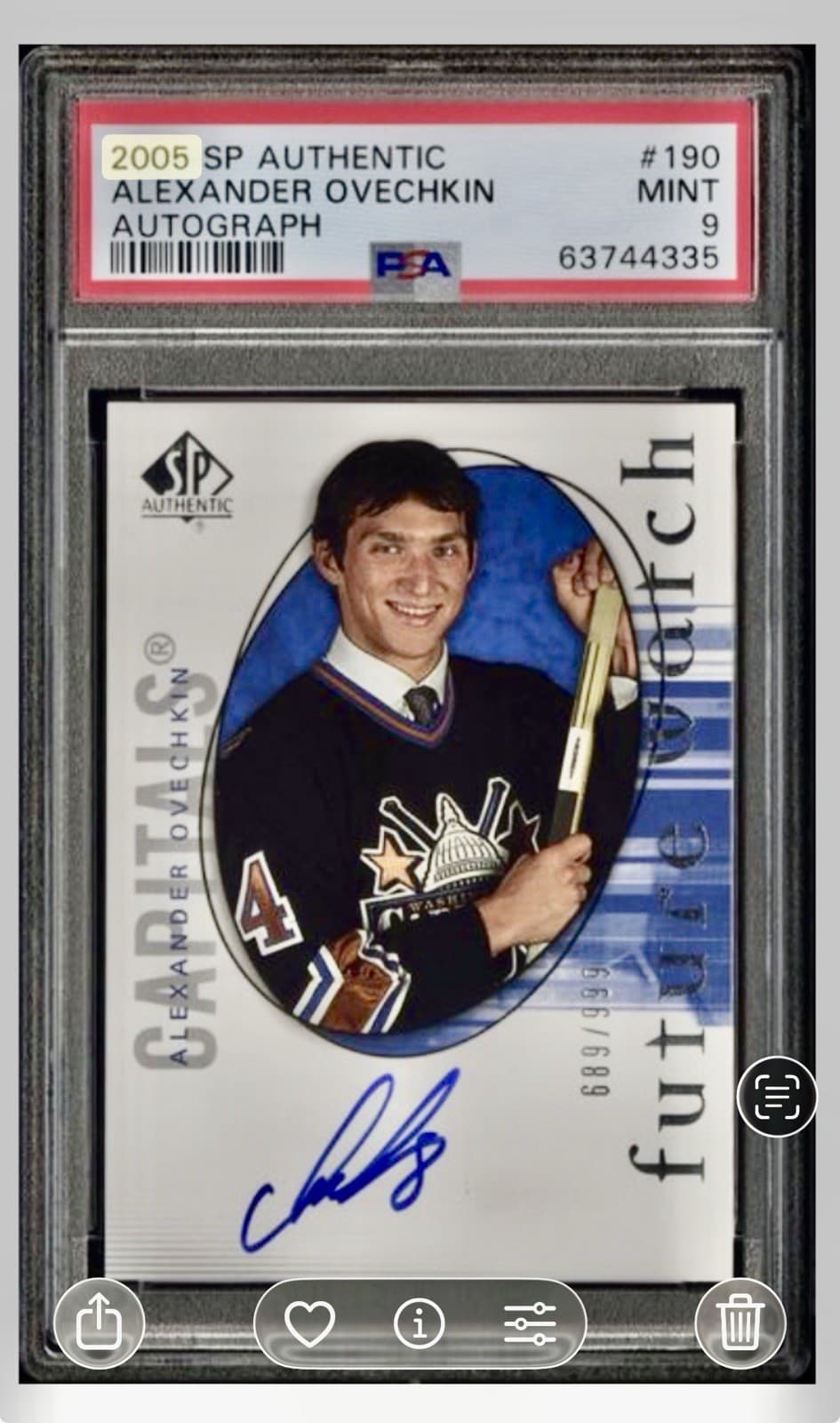 2005-06 SP Authentic - Future Watch Alex Ovechkin #190 /999 (AU, RC)
