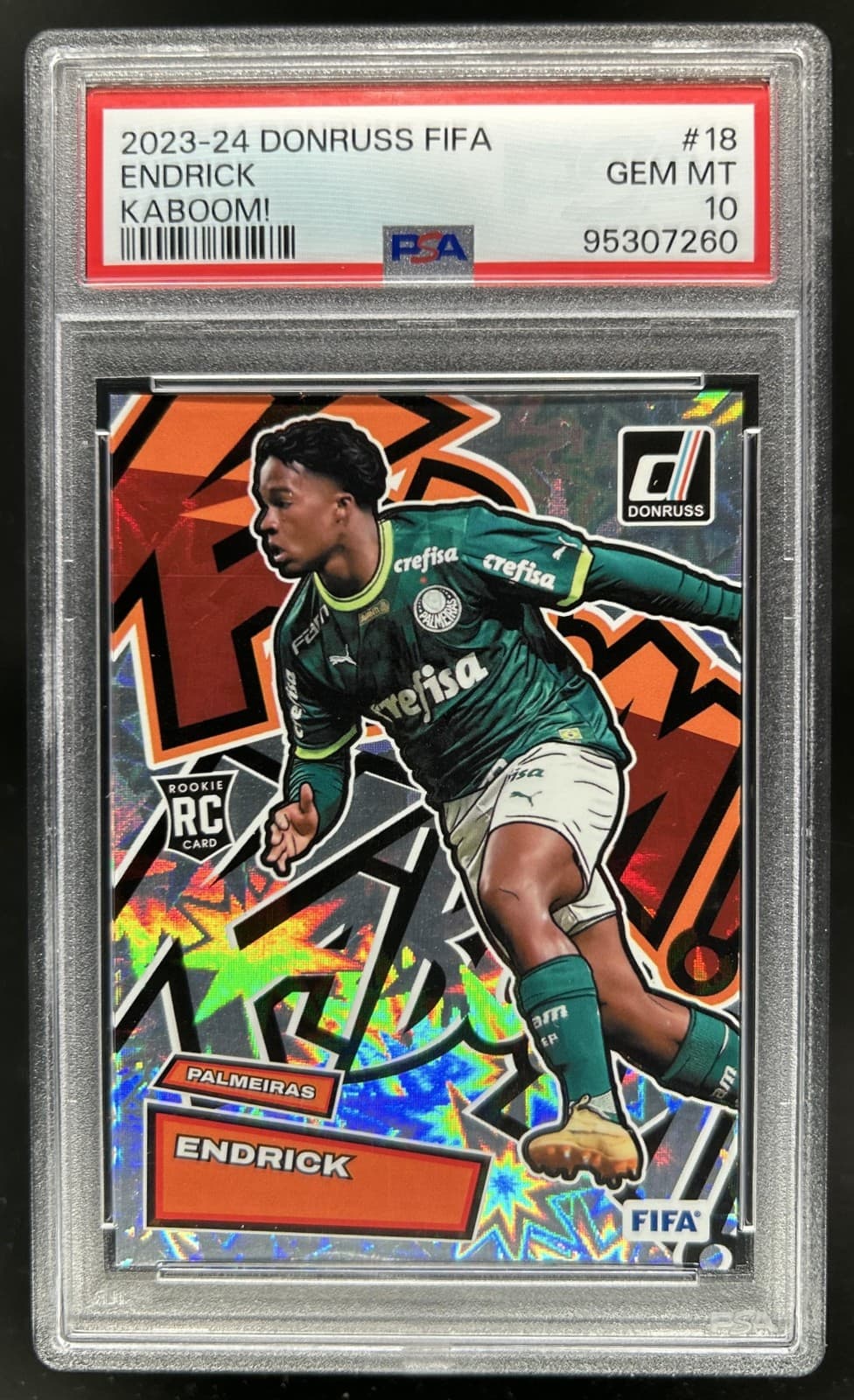 2023-24 Panini Donruss Endrick Kaboom SSP #18 PSA 10 GEM MINT