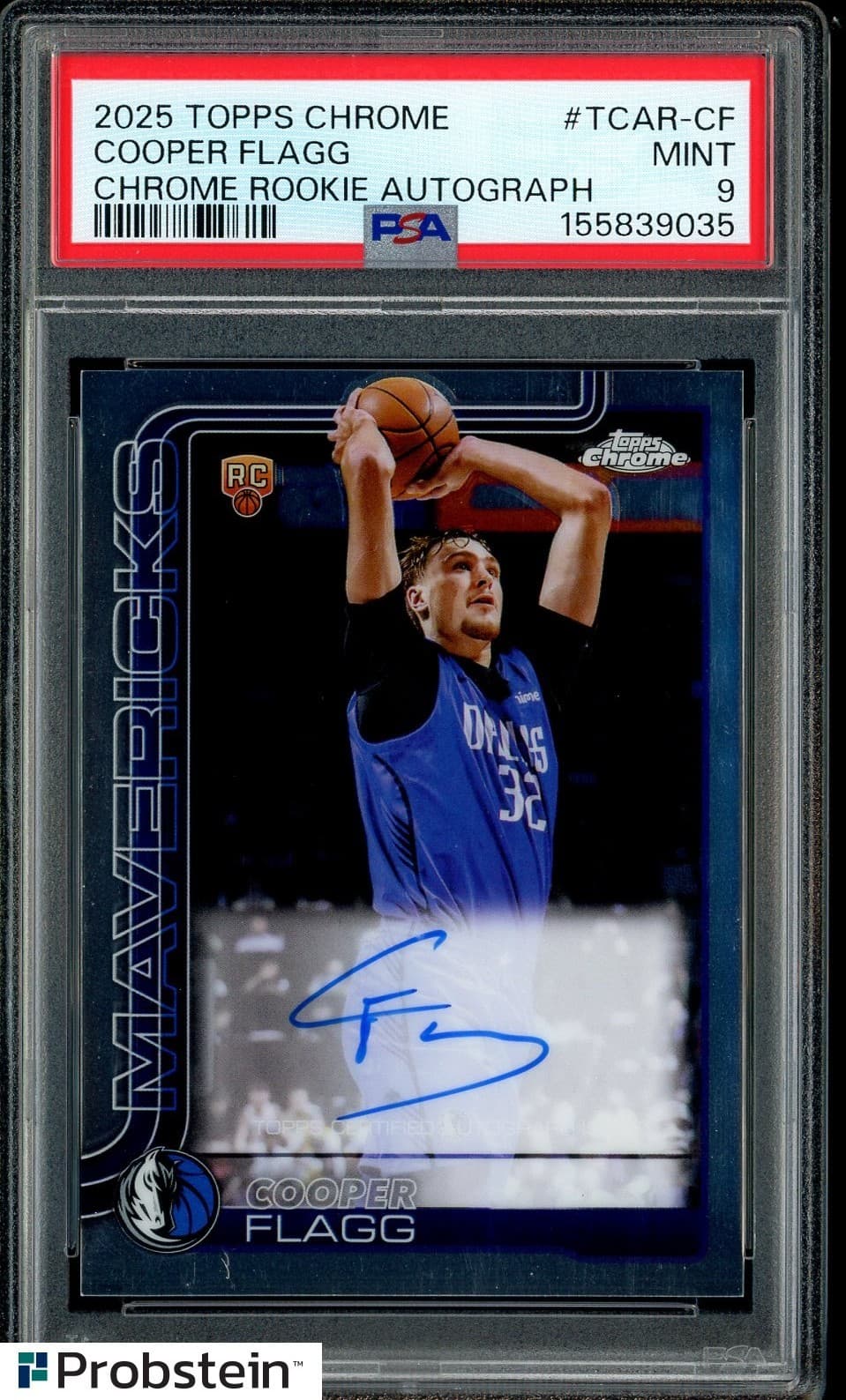 2025-26 Topps Chrome Cooper Flagg RC Rookie ON CARD AUTO PSA 9 MINT