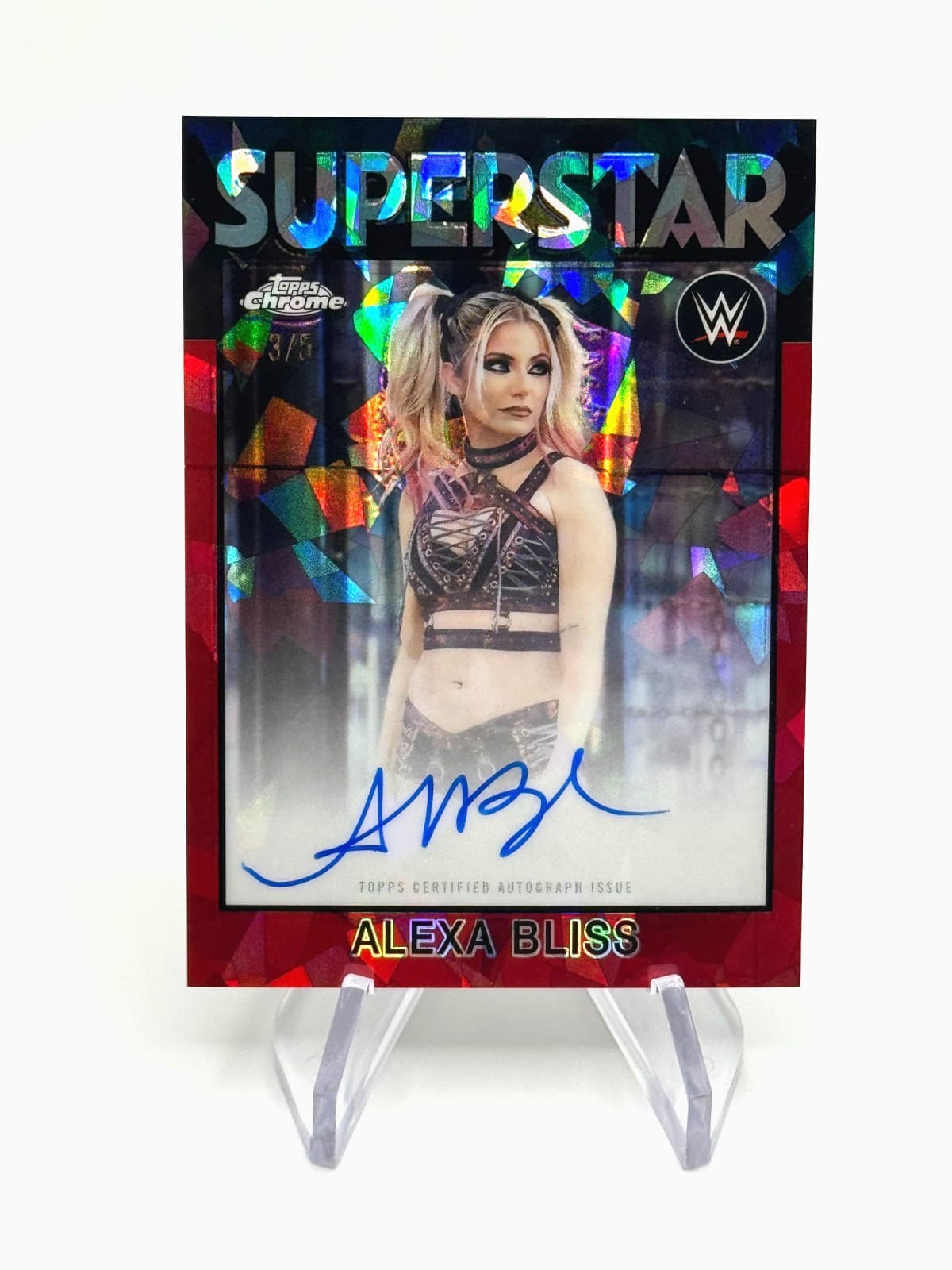 2026 Topps Chrome Sapphire WWE Alexa Bliss 3/5 Red Auto 1986 Throwback