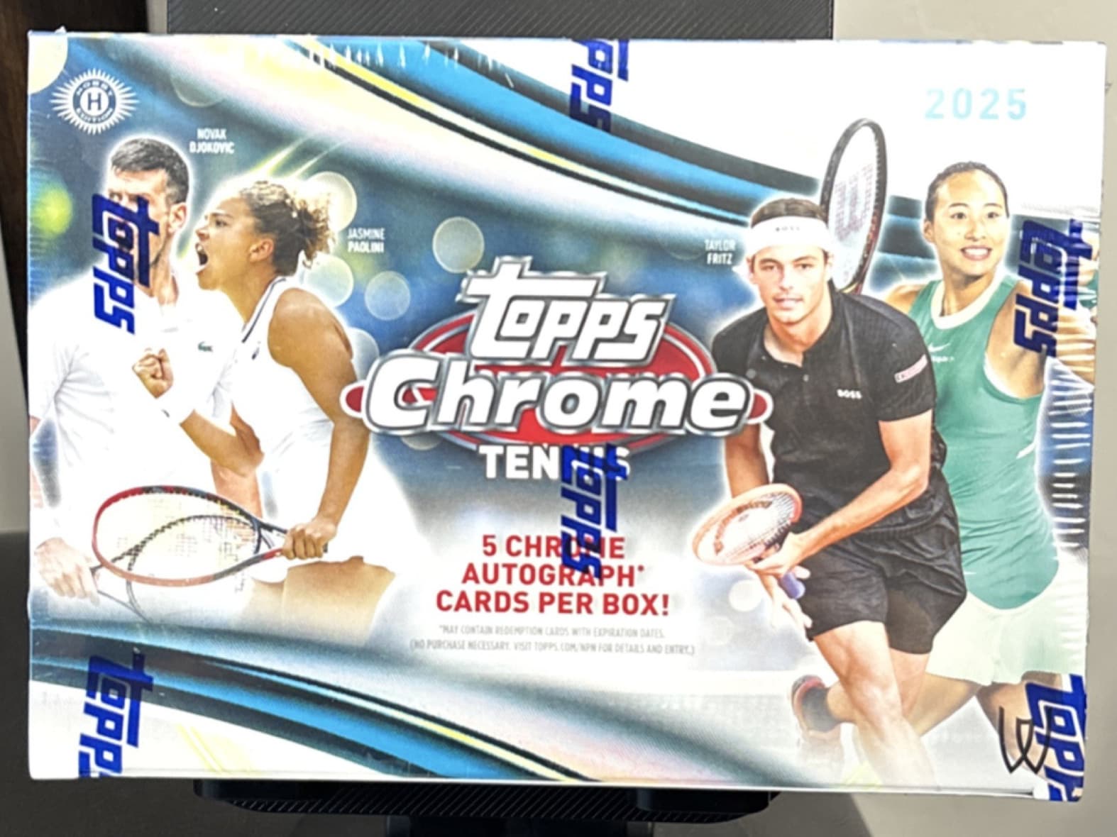 Topps Chrome Tennis 2025 Box 5 Chrome Autograph Cards 12-Cards FACTORY SEALED