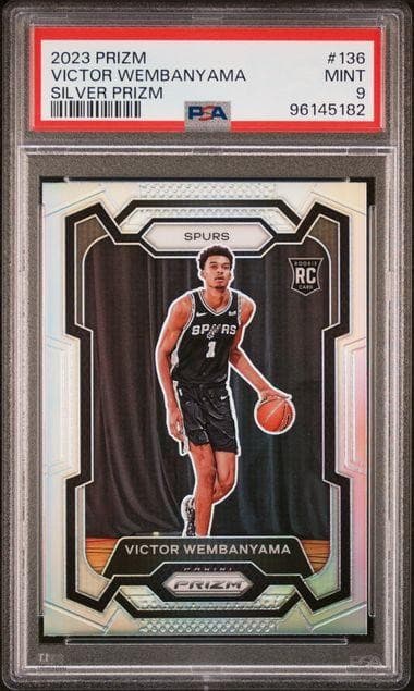 2023/24 Panini Prizm Victor Wembanyama Silver #136 PSA 9