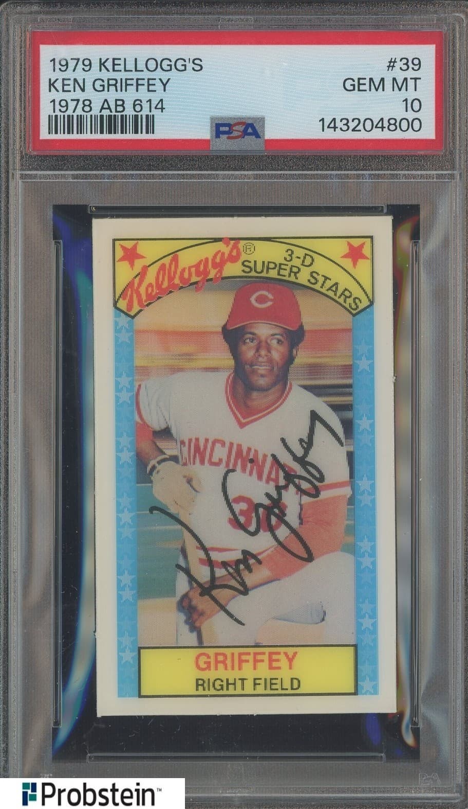 1979 Kellogg's 3-D #39 Ken Griffey Cincinnati Reds PSA 10 GEM MINT