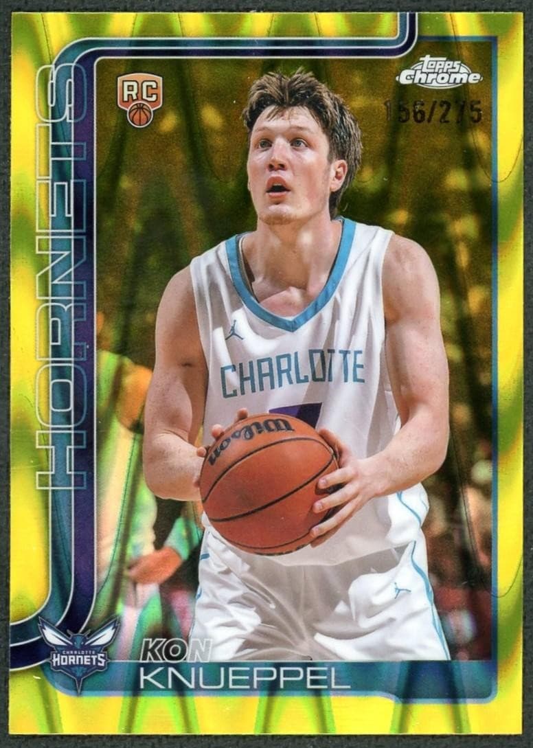 2025-26 Topps Chrome Kon Knueppel Rookie Yellow Raywave Refractor /275