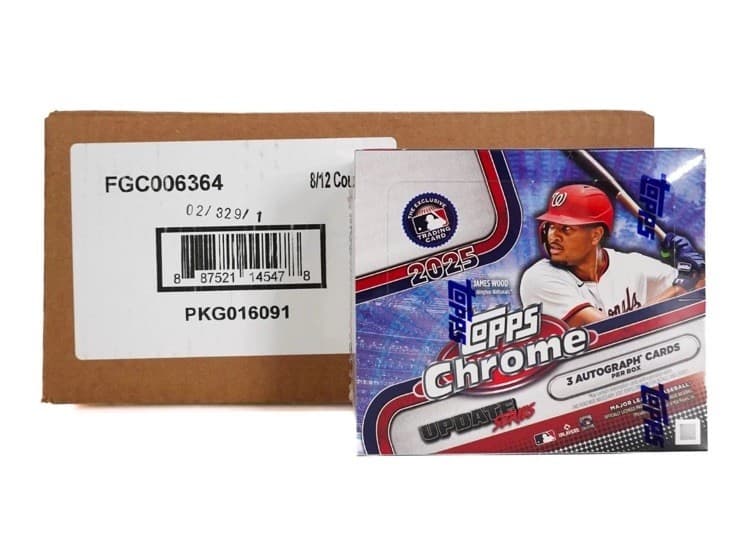 2025 Topps Chrome Update Series Baseball Hobby Jumbo 8-Box Case Sealed