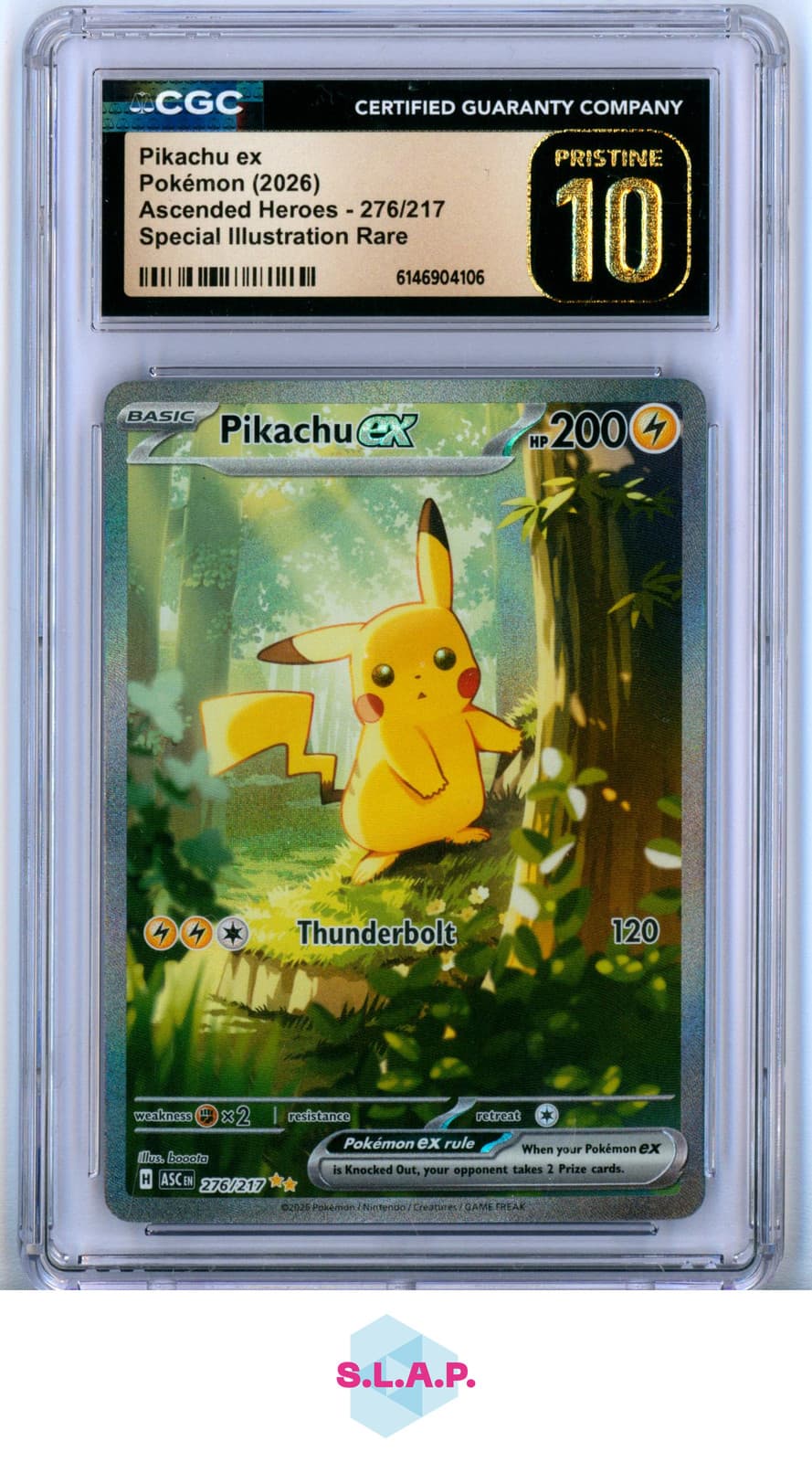 PIKACHU EX POKEMON 276 2026 ASCENDED HEROES SPECI4L ILL RARE EN PRISTINE CGC 10