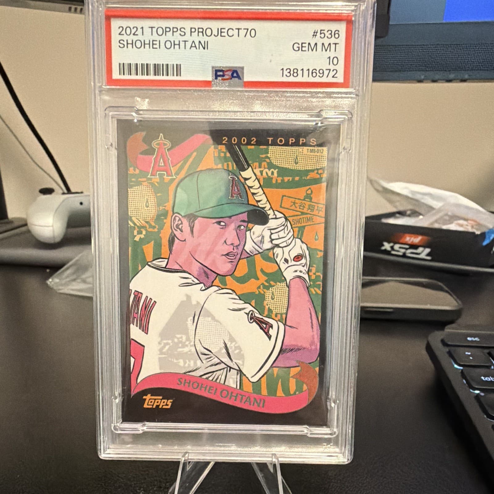 Topps 2021 Project70 Shohei Ohtani #536 PSA Graded Angels /2622 LOW POP