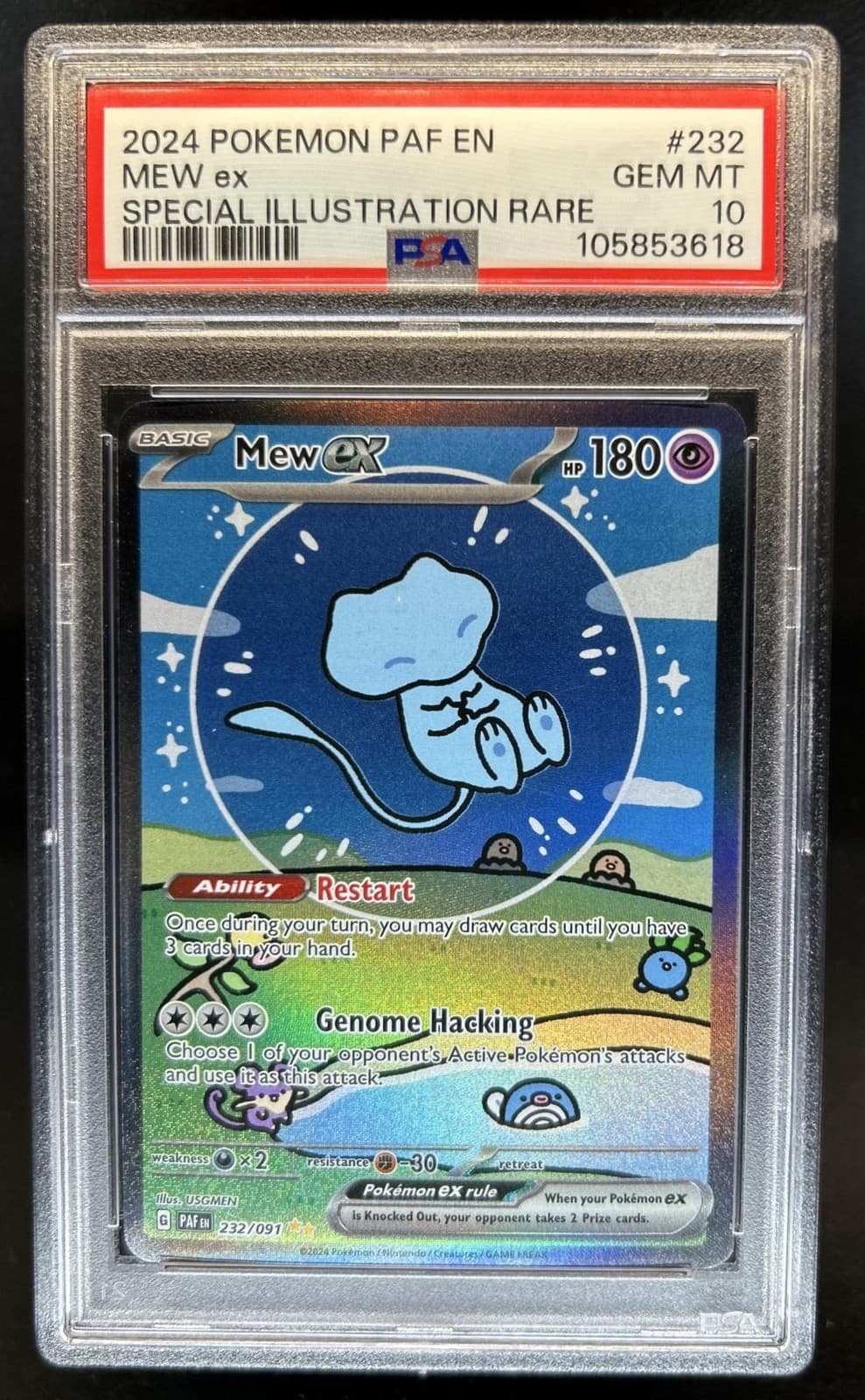 2024 Pokemon Paldean Fates Mew ex #232/091 PSA 10 GEM MINT