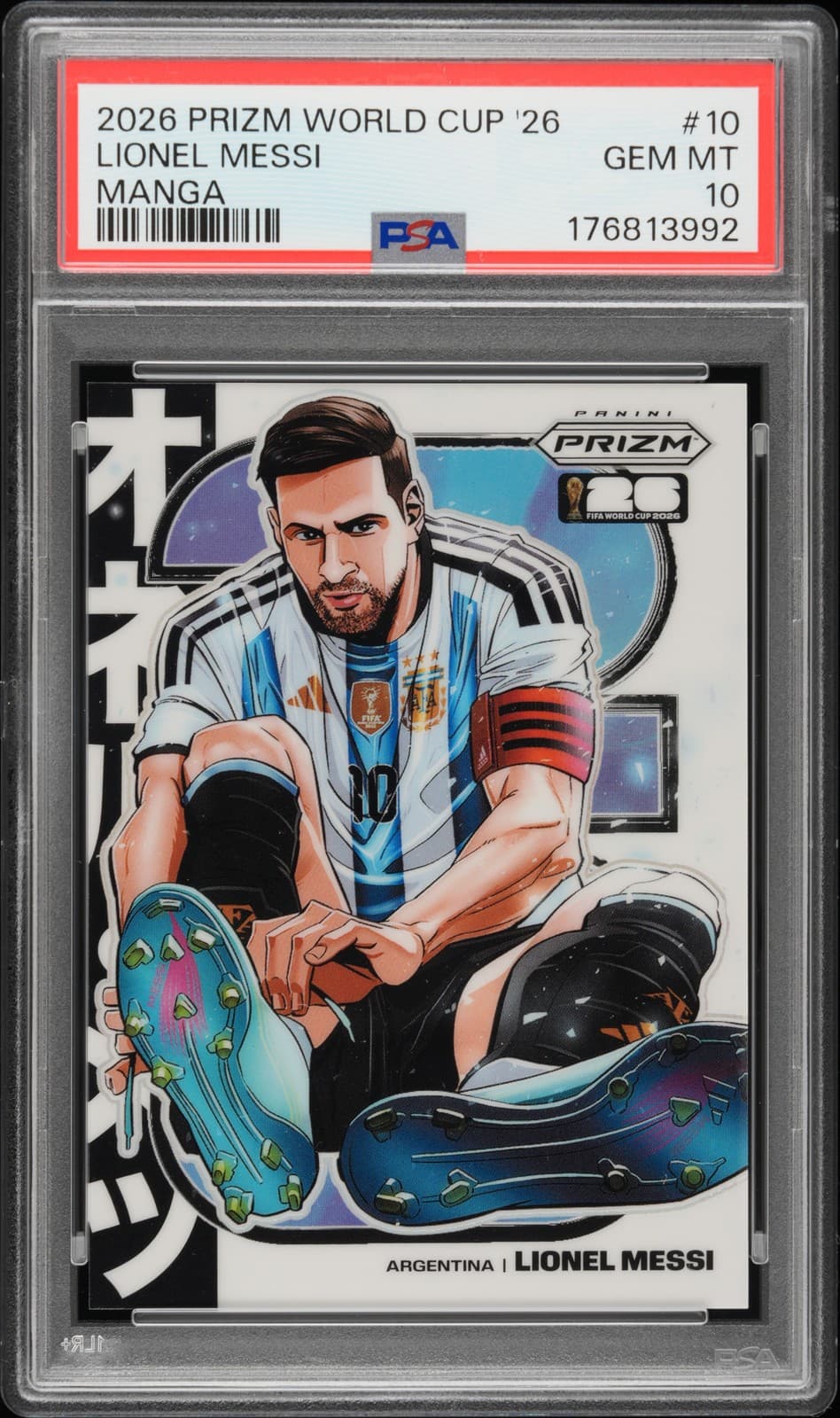 2026 Panini Prizm Fifa World Cup 2026 Manga #10 Lionel Messi Psa 10